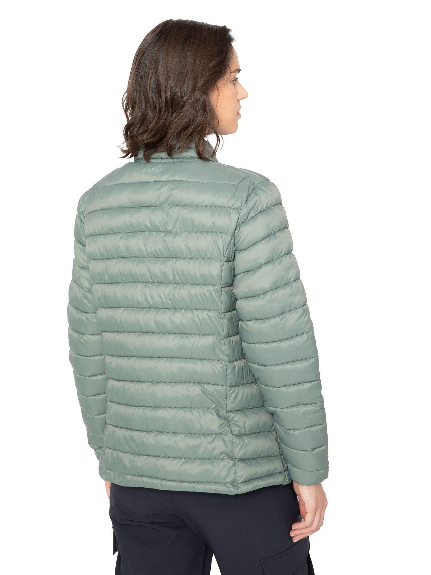 Parka Térmica Mujer Kano Villarrica Chaqueta Acolchada Verde-4