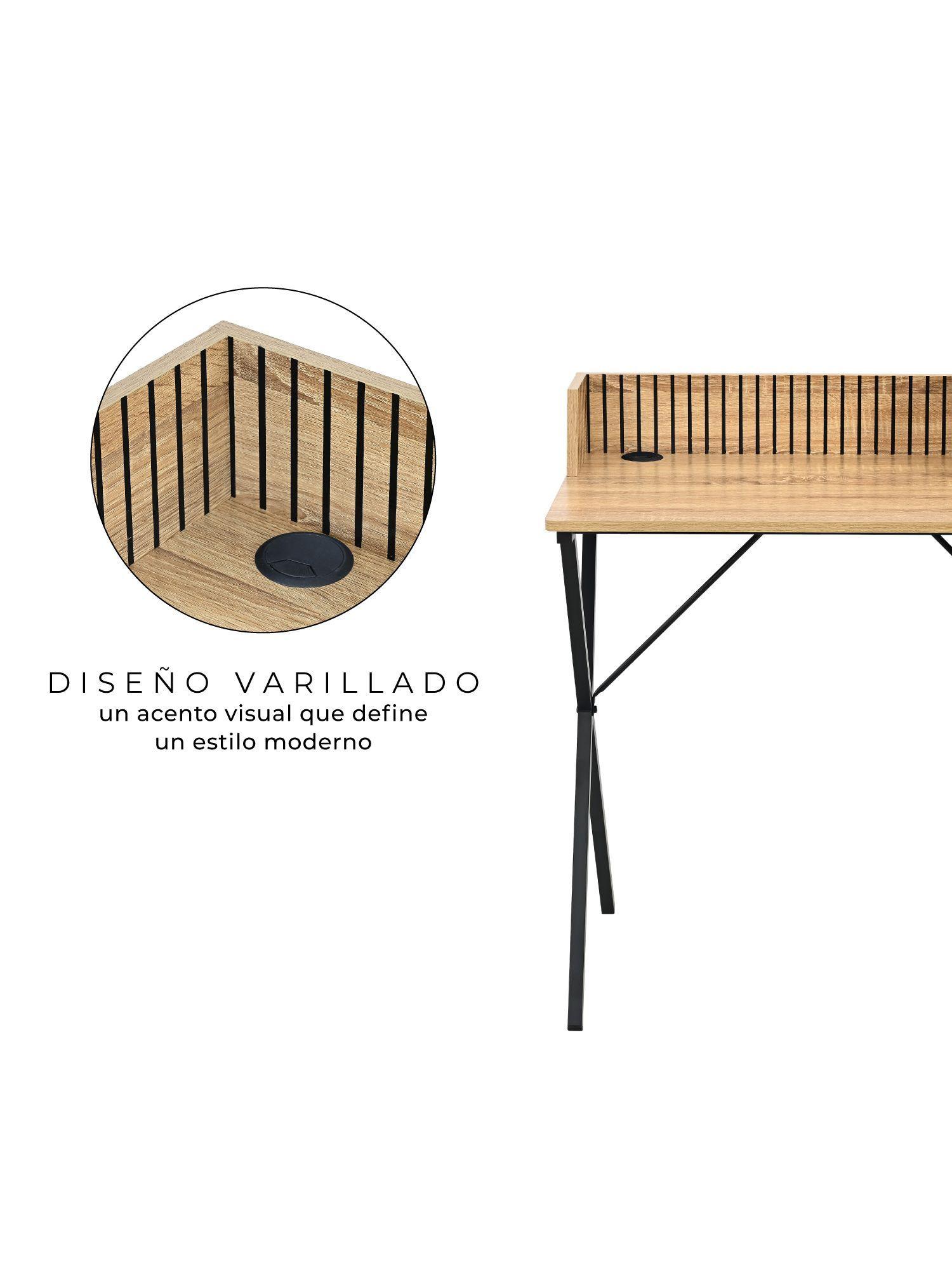 Escritorio Desk Var 2 Relan con Organizador Estilo Industrial-4