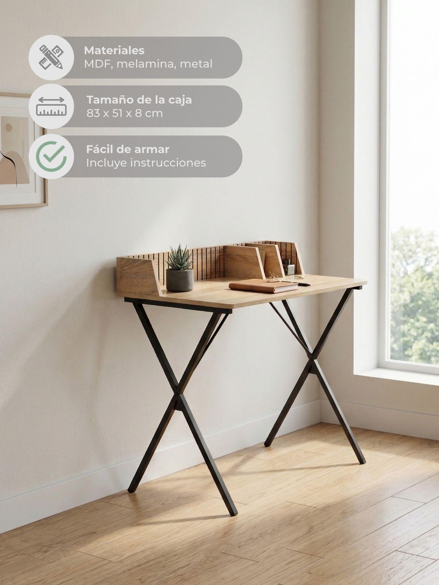 Escritorio Desk Var 2 Relan con Organizador Estilo Industrial-5