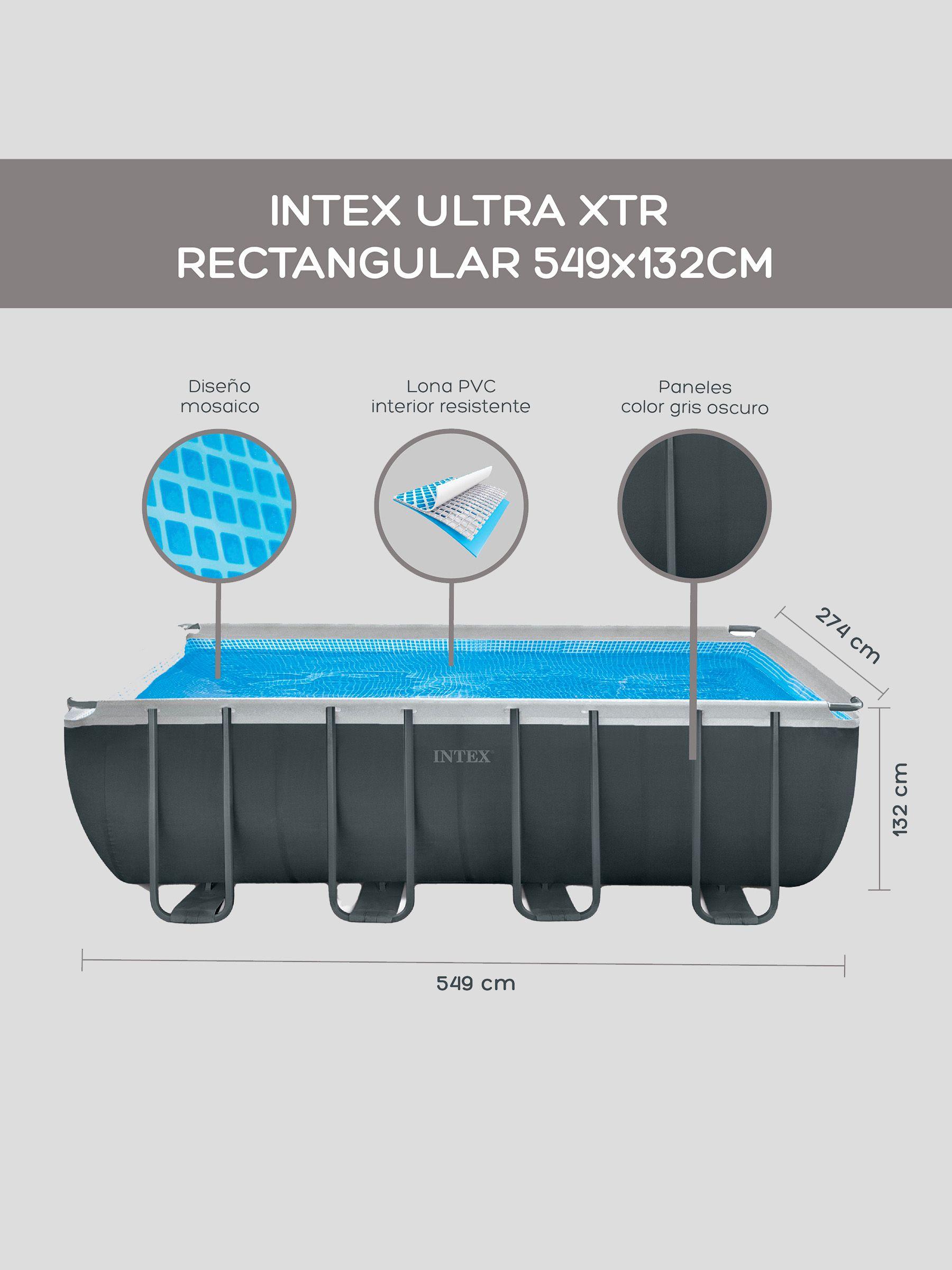 Piscina Estructural Intex Ultra XTR Rectangular 5.5Mts-2