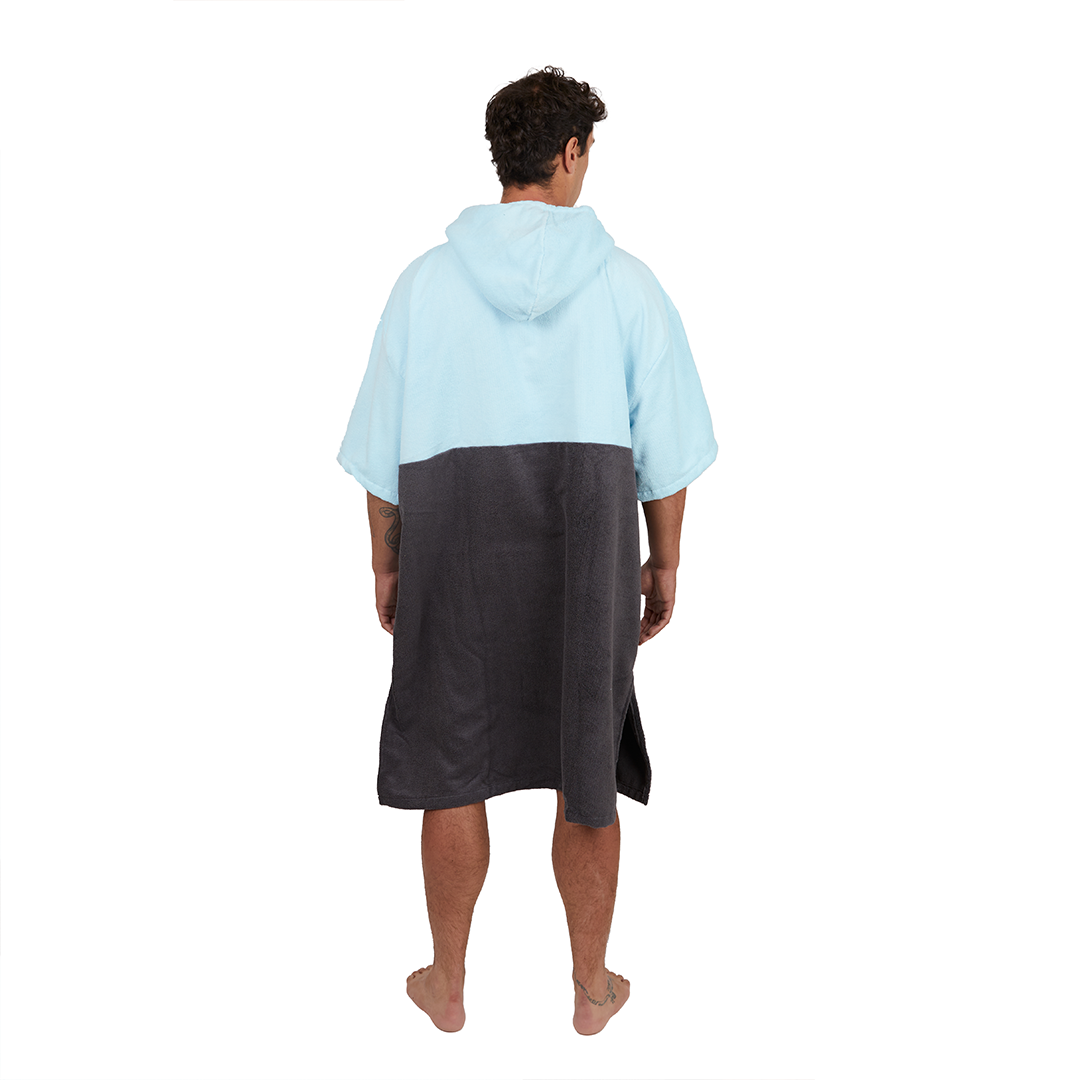 Poncho Terry Negro Celeste / Poncho Surf Kano-2