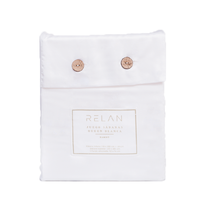 Juego Sabanas Bambu Super King Blanco / Sábanas 300 Hilos-1