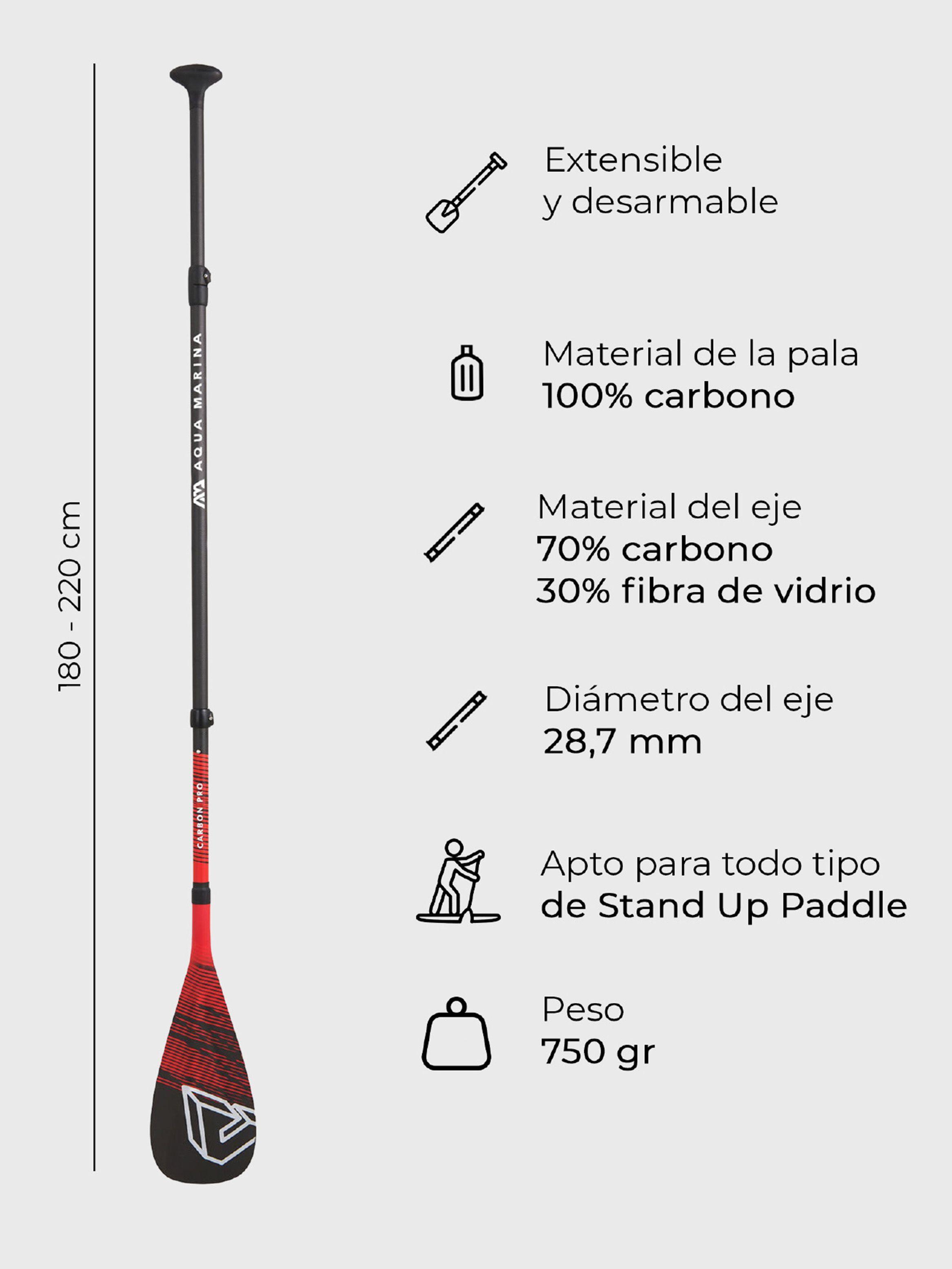 Remo SUP Stand Up Paddle Carbon PRO Aqua Marina-2