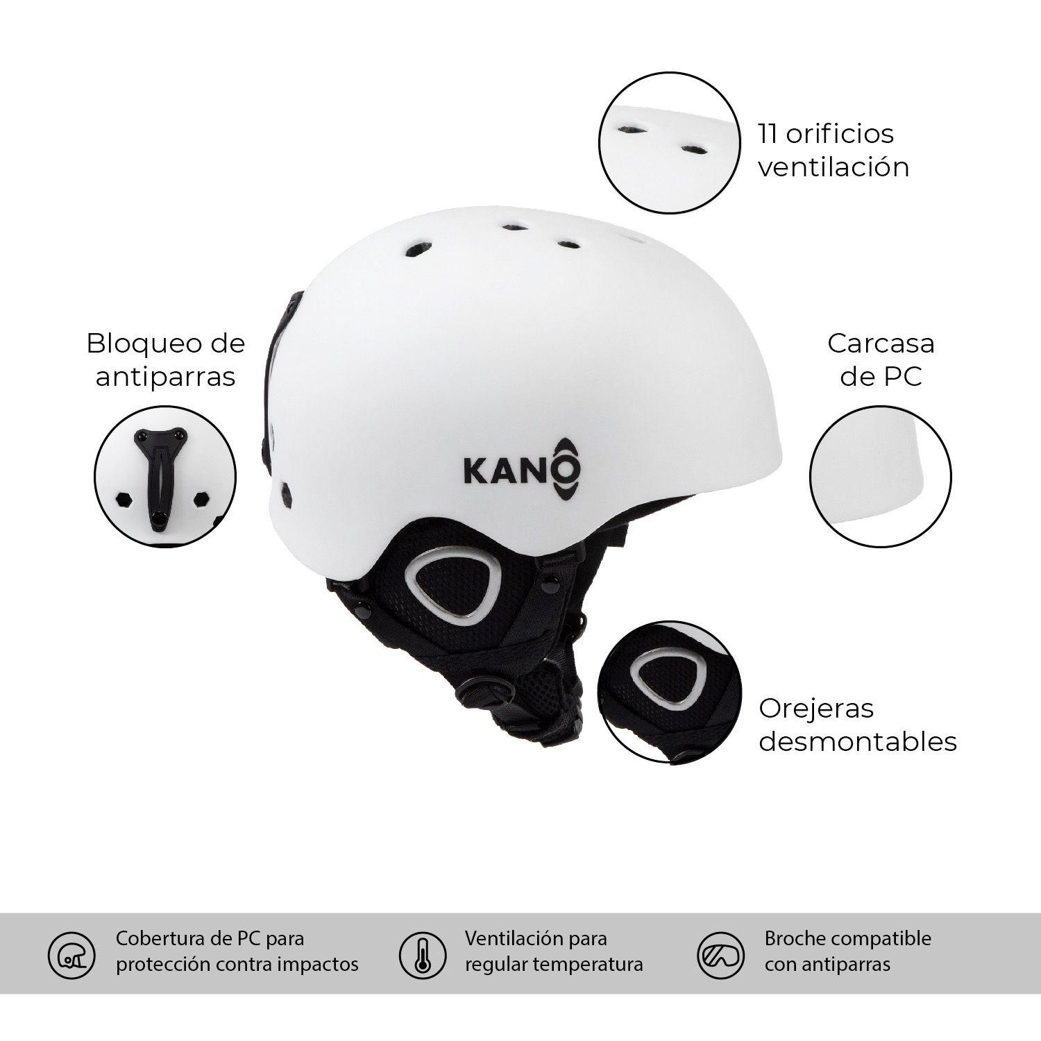Casco De Ski y Snowboard KS Kano Ajustable Blanco-1