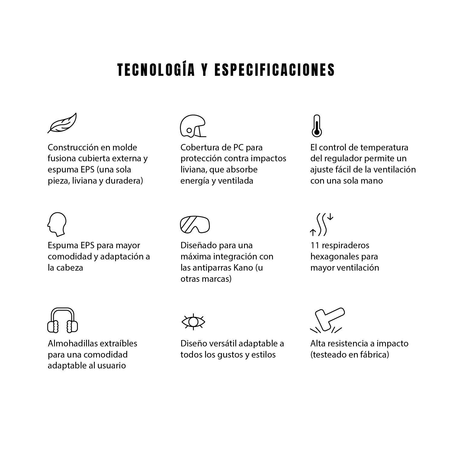 Casco De Ski y Snowboard KS Kano Ajustable Blanco-7