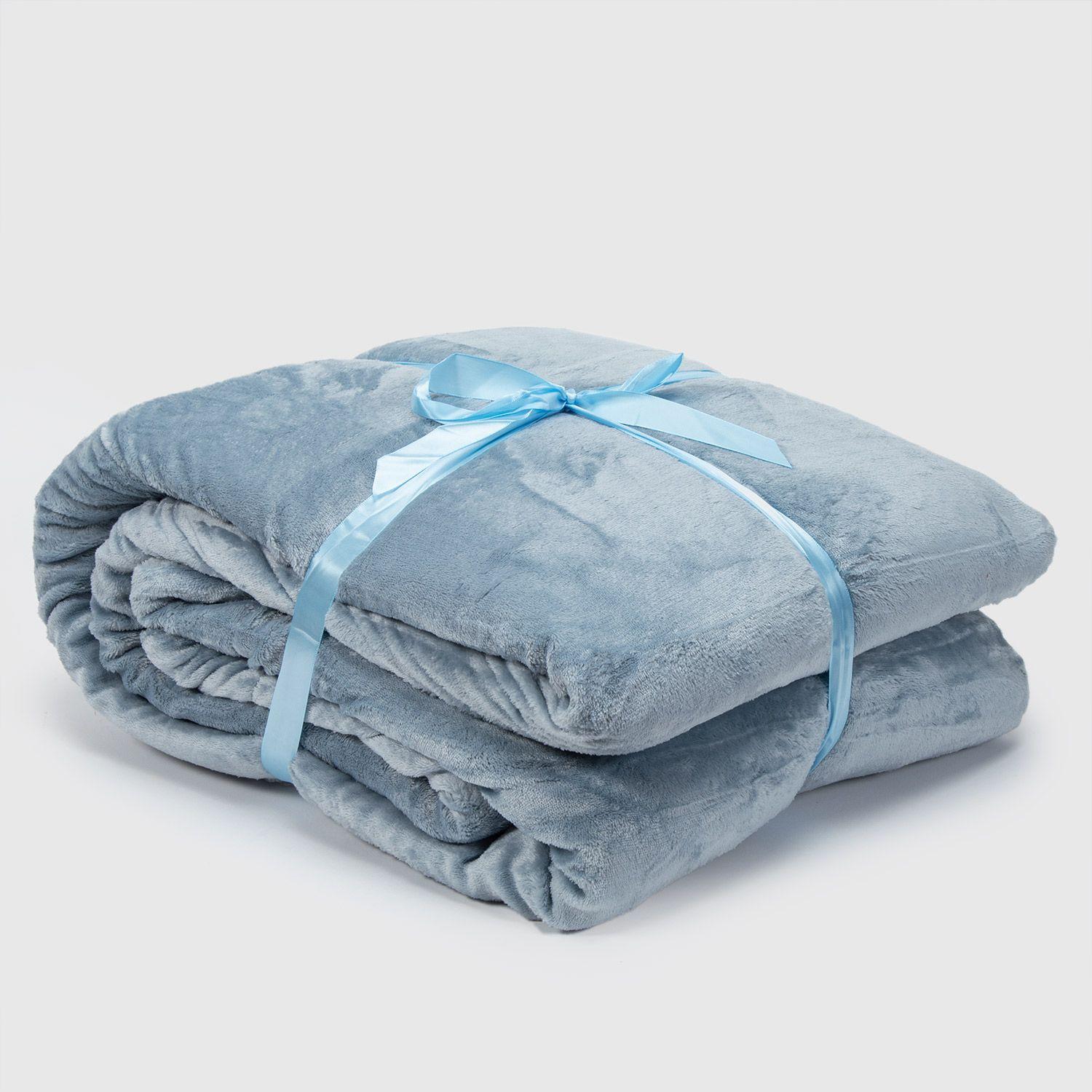 Manta Frazada Sherpa Polar Franela Azul 1,5 Plazas Relan-4
