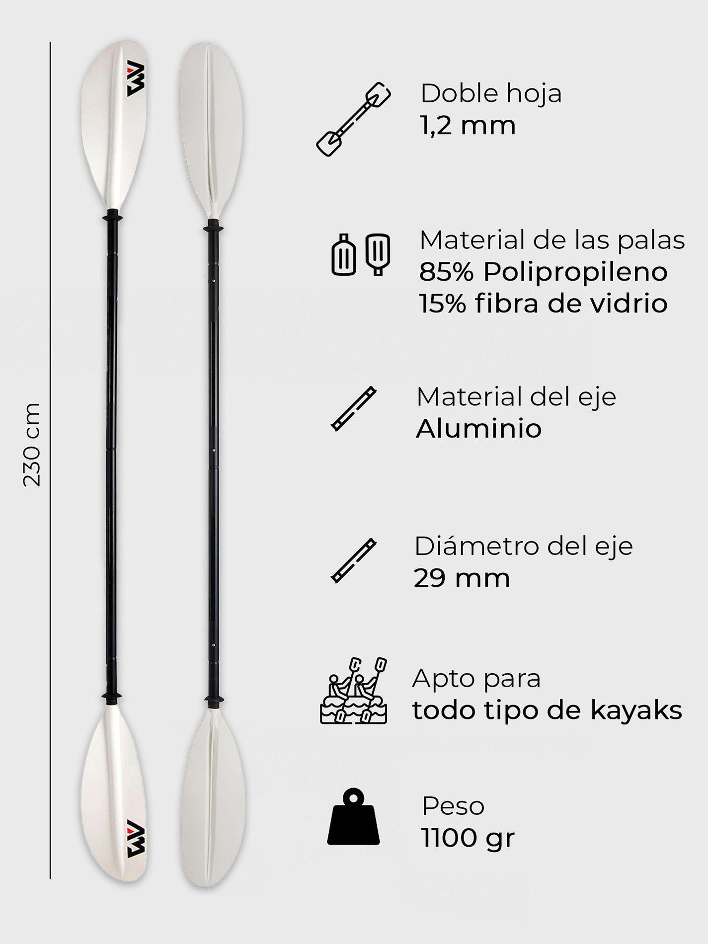 Remo Desarmable Aqua Marina para Kayak KP-1 Aluminio-2