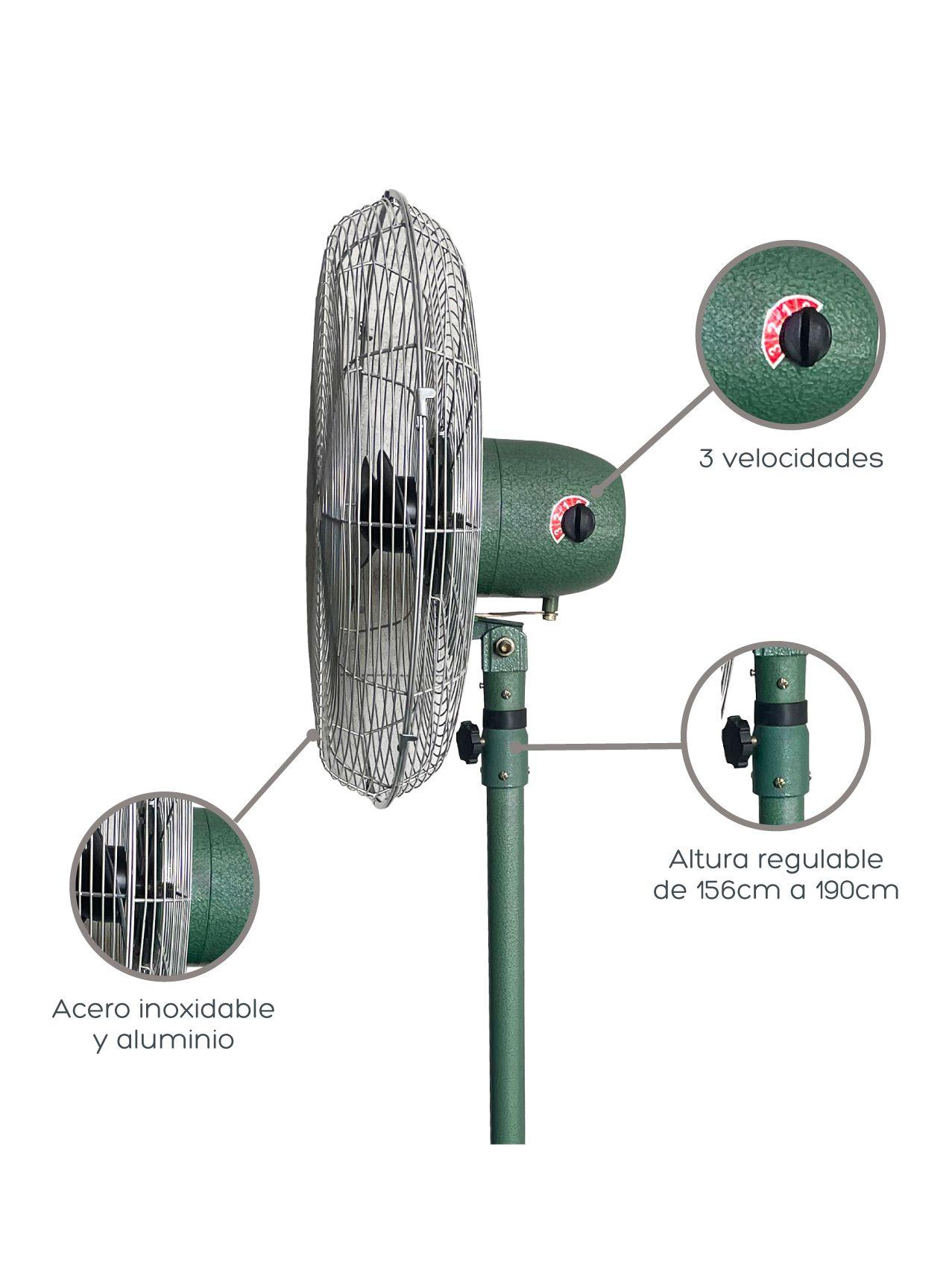 Ventilador Industrial Halten 20" Gran Potencia 190 Cm-3