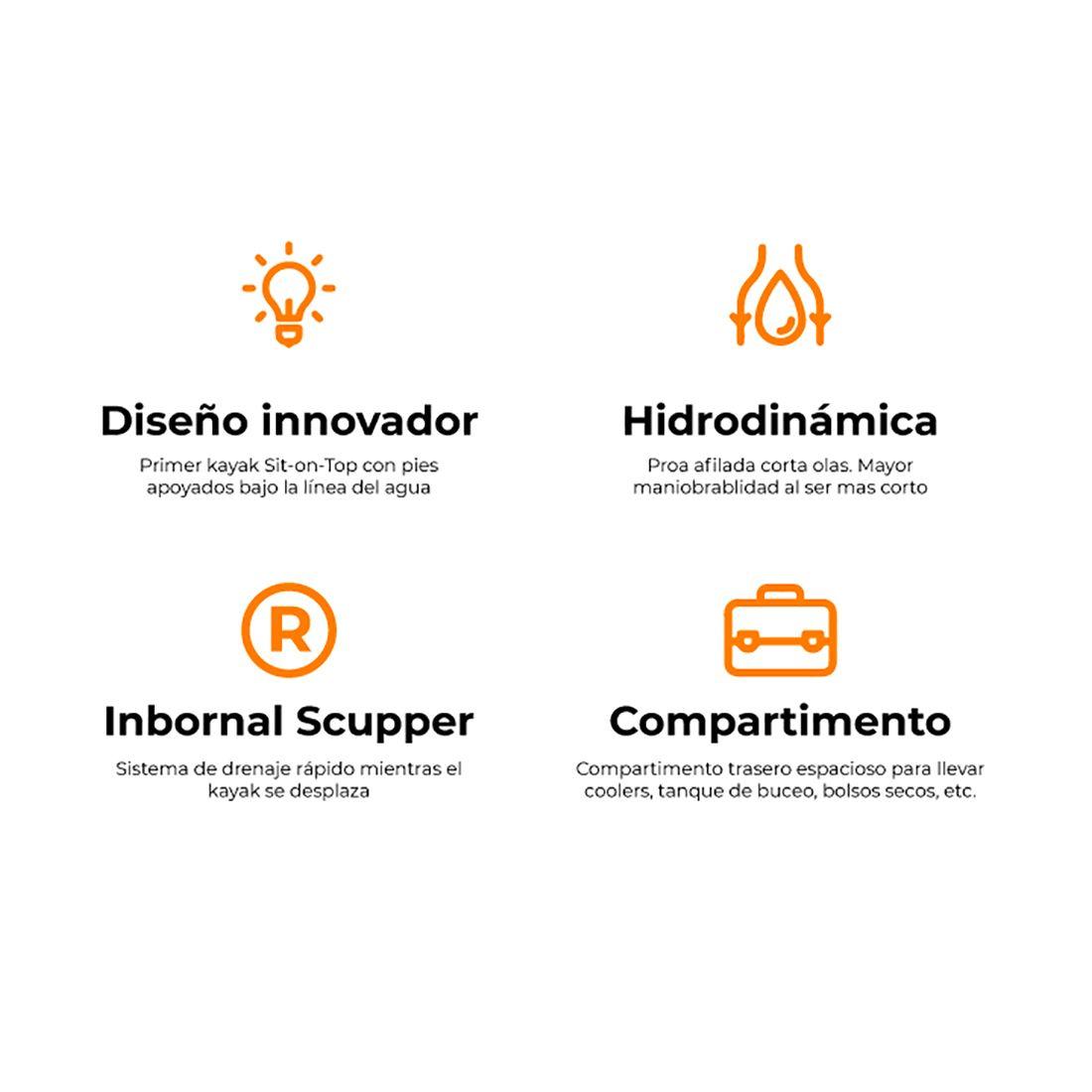 Kayak Rígido Scupper 12 / Kayak Single-5