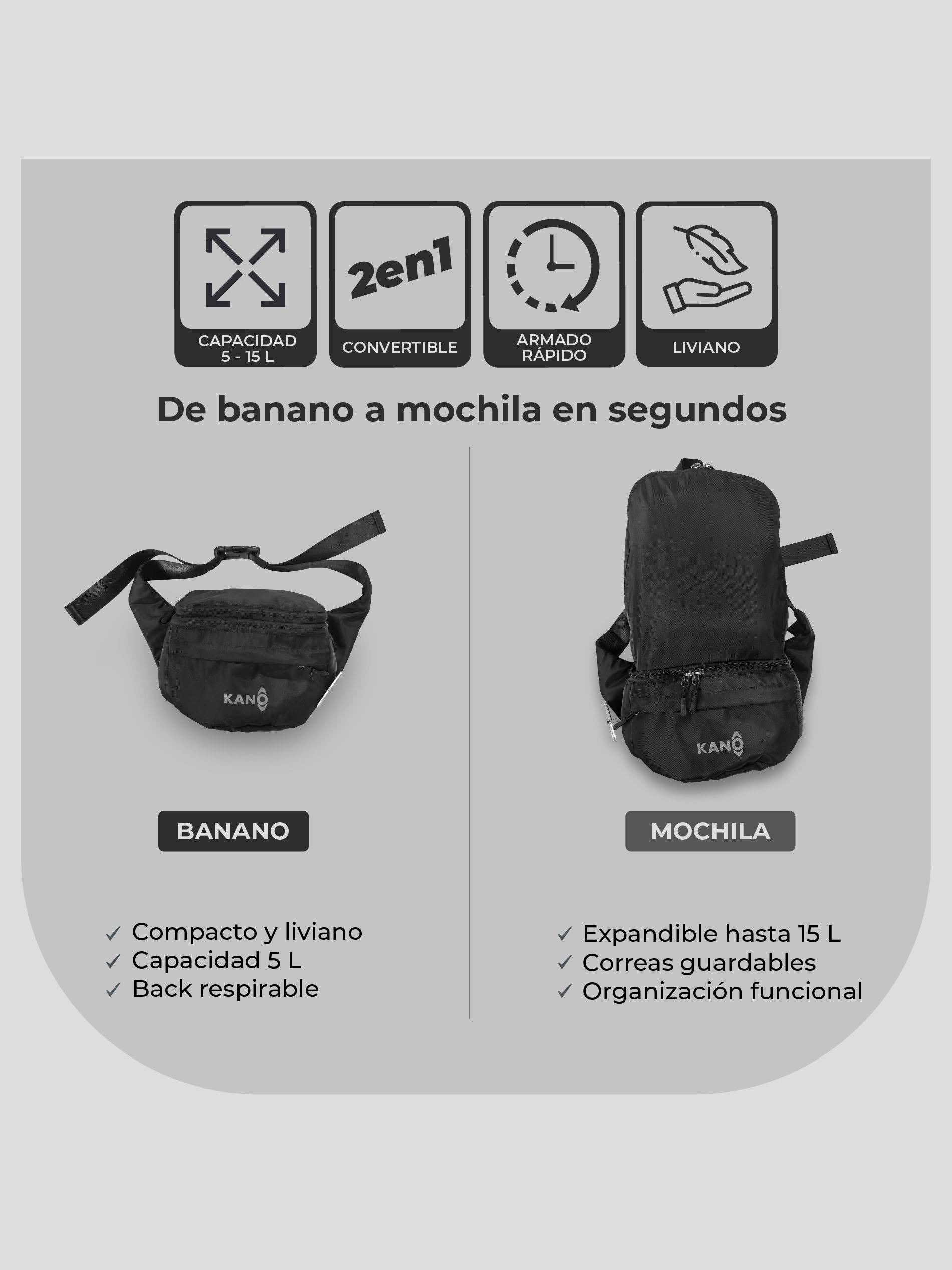 Banano Expandible Mochila 2 En 1 Kano Mayer 5 15L-4