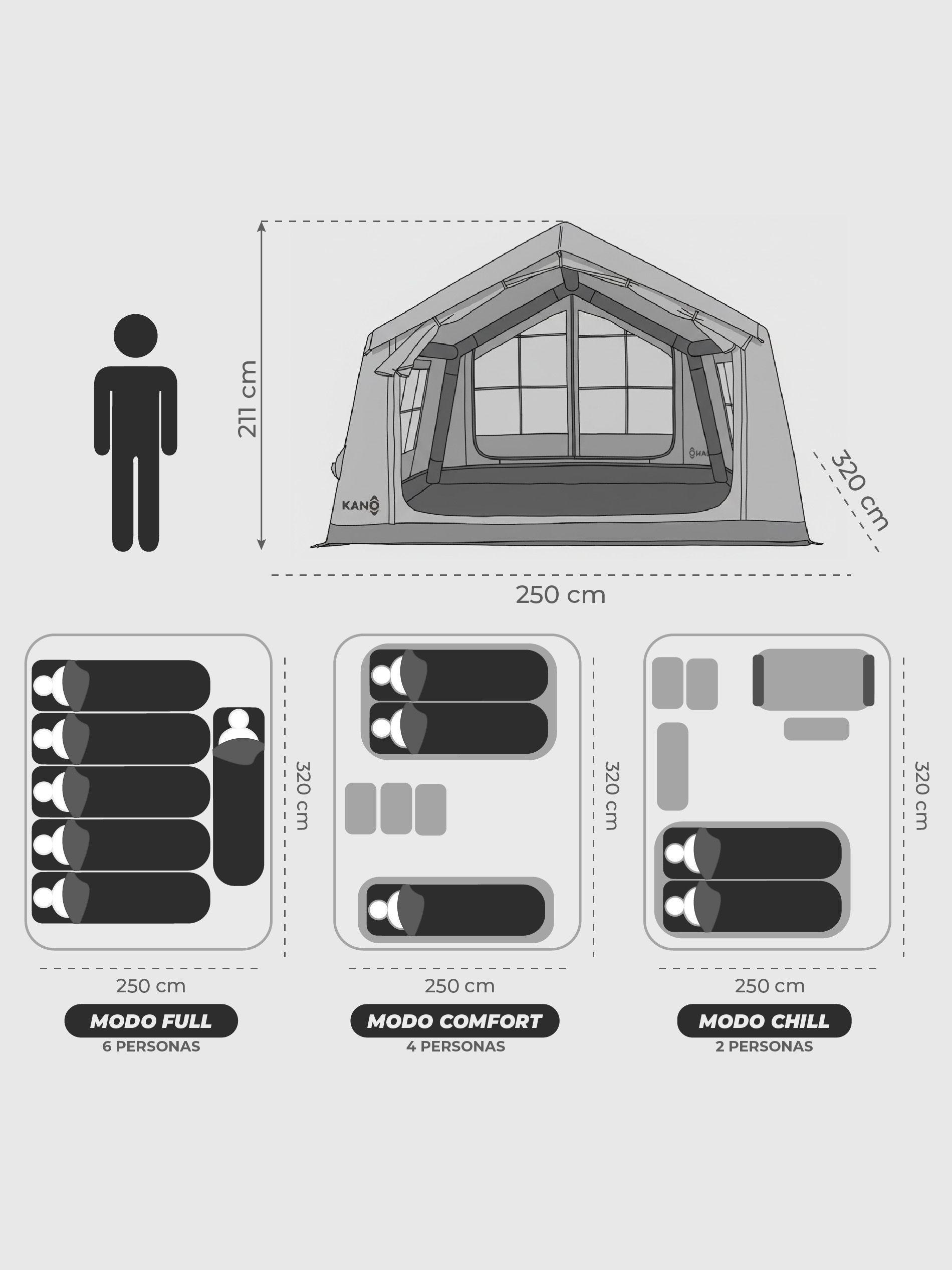 Carpa Inflable Kano Llaima 6 Personas-5