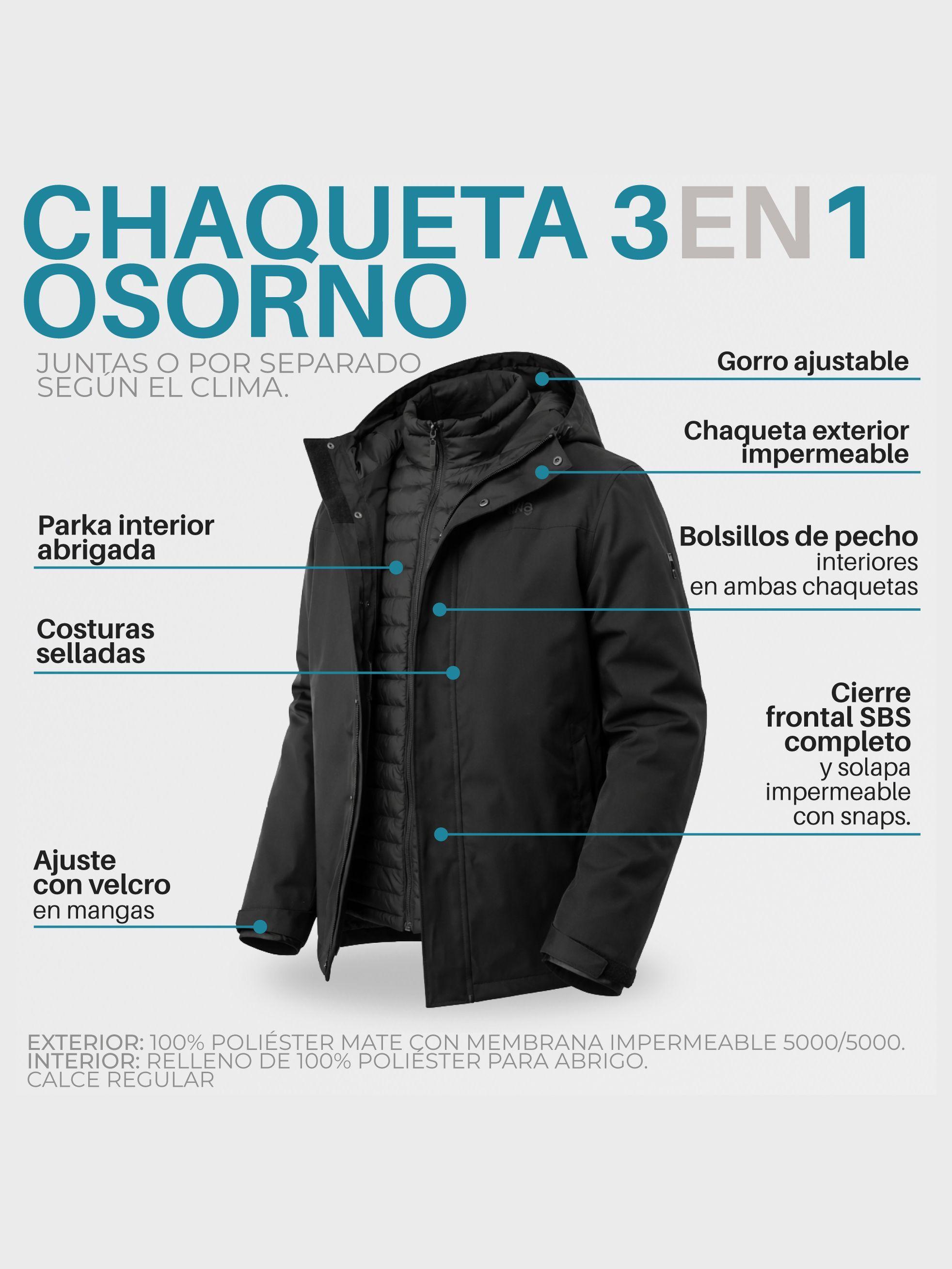 Chaqueta 3 en 1 Hombre Térmica e Impermeable Kano Osorno-2