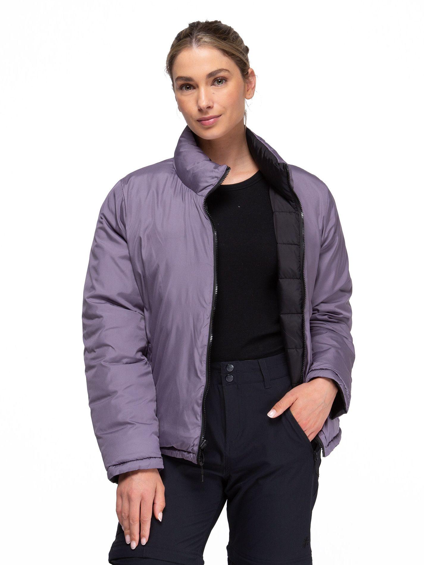 Parka Reversible Mujer color Negro / Morado Kano Alerce-3