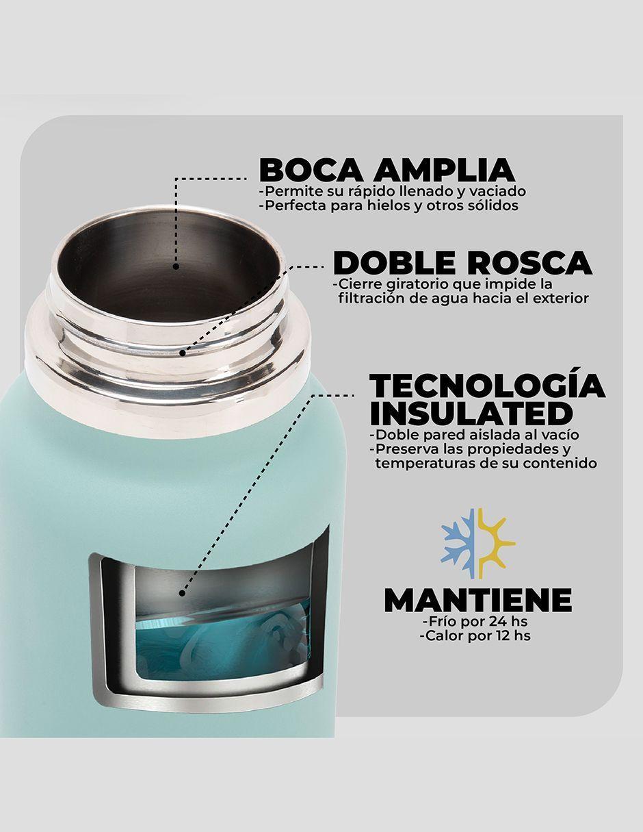 Botella de Agua Kano Insulada 1 Litro Turquesa-3