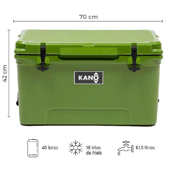Cooler Nevera Rígida San Rafael 65QT Verde Kano-1