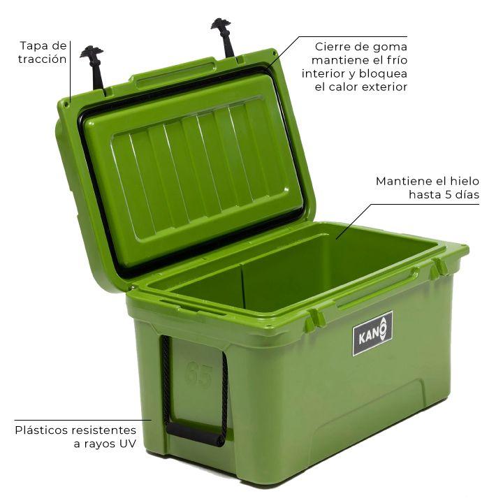 Cooler Nevera Rígida San Rafael 65QT Verde Kano-3
