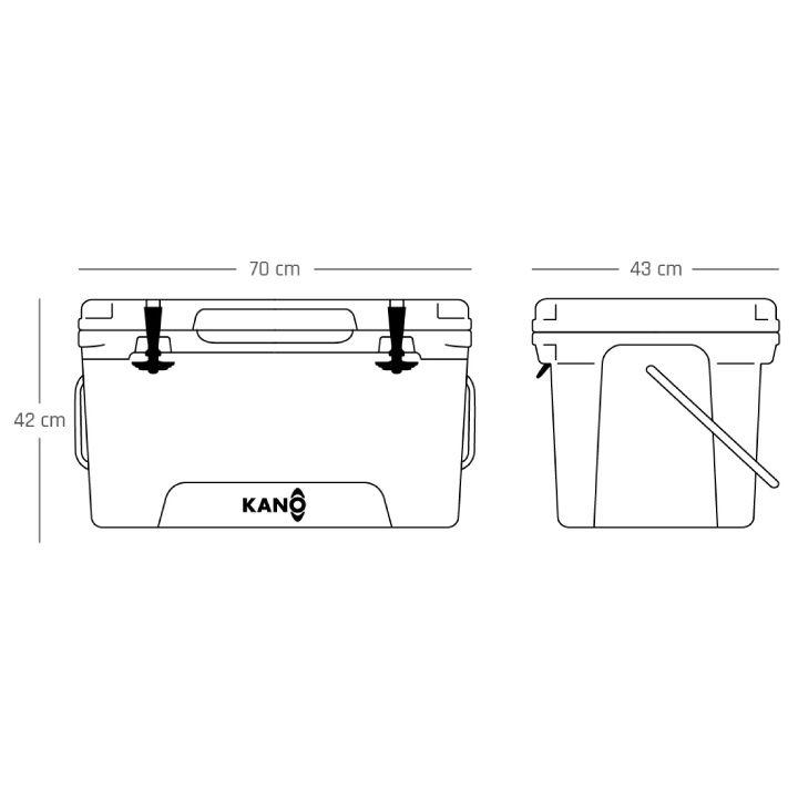 Cooler Nevera Rígida San Rafael 65QT Verde Kano-6