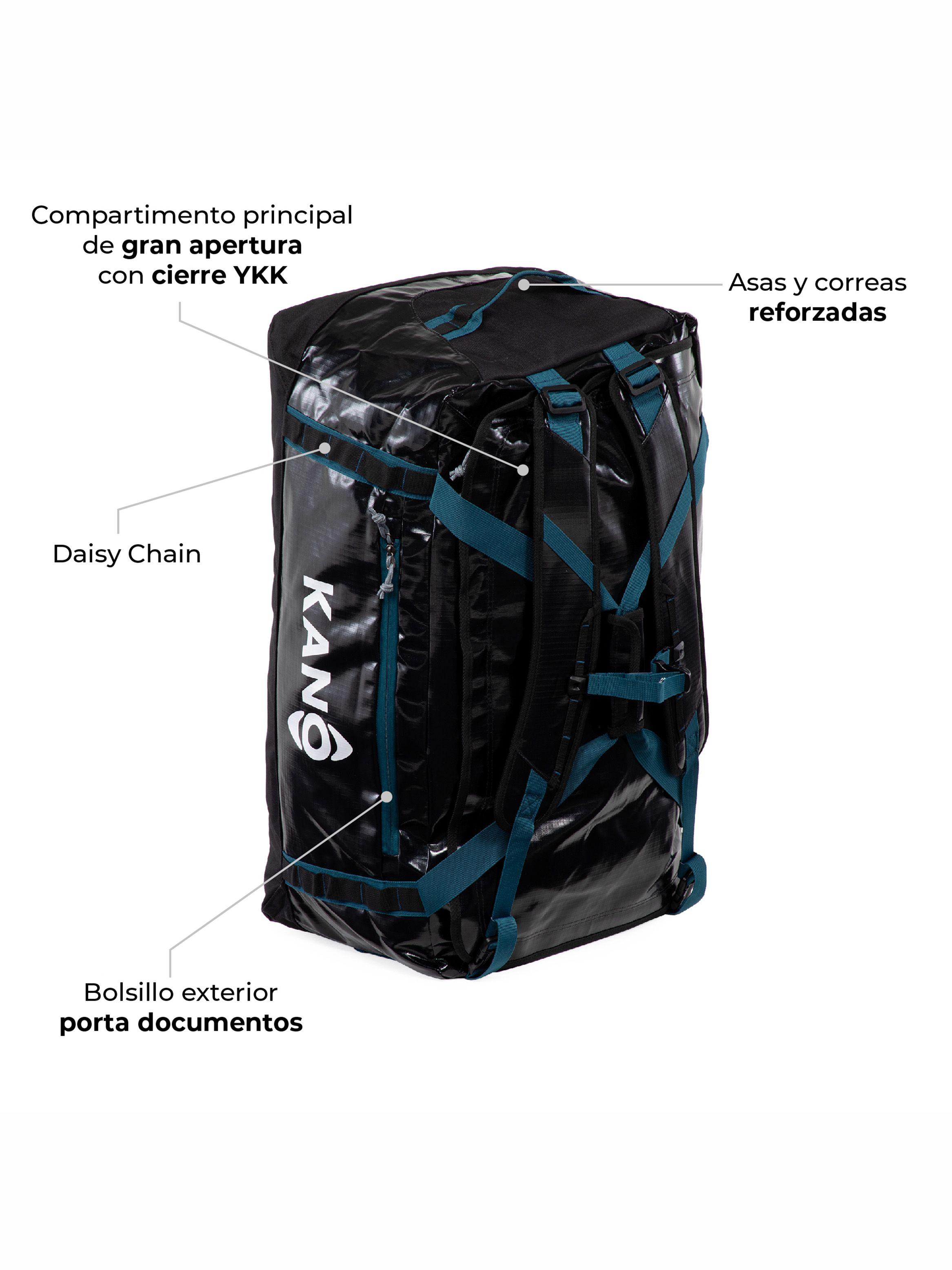 Bolso Mochila Impermeable Negro Kano Outdoor 80L Plegable-2