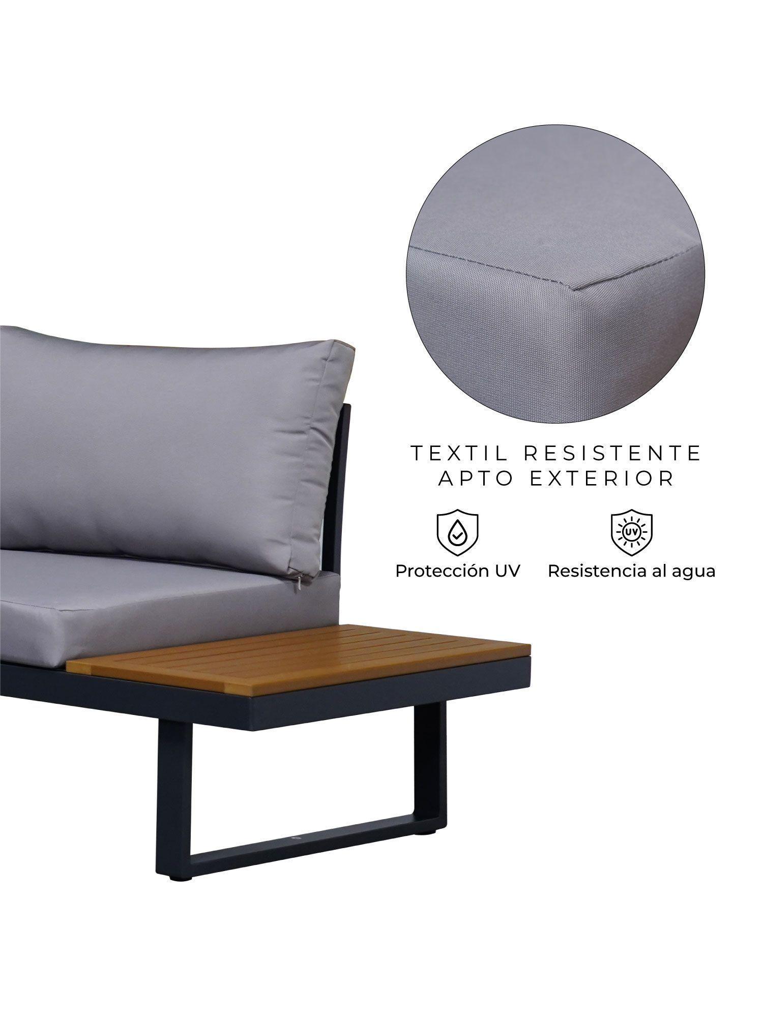 Juego de Terraza Saigon Relan Living Exterior Mesa Sofá Seccional-4