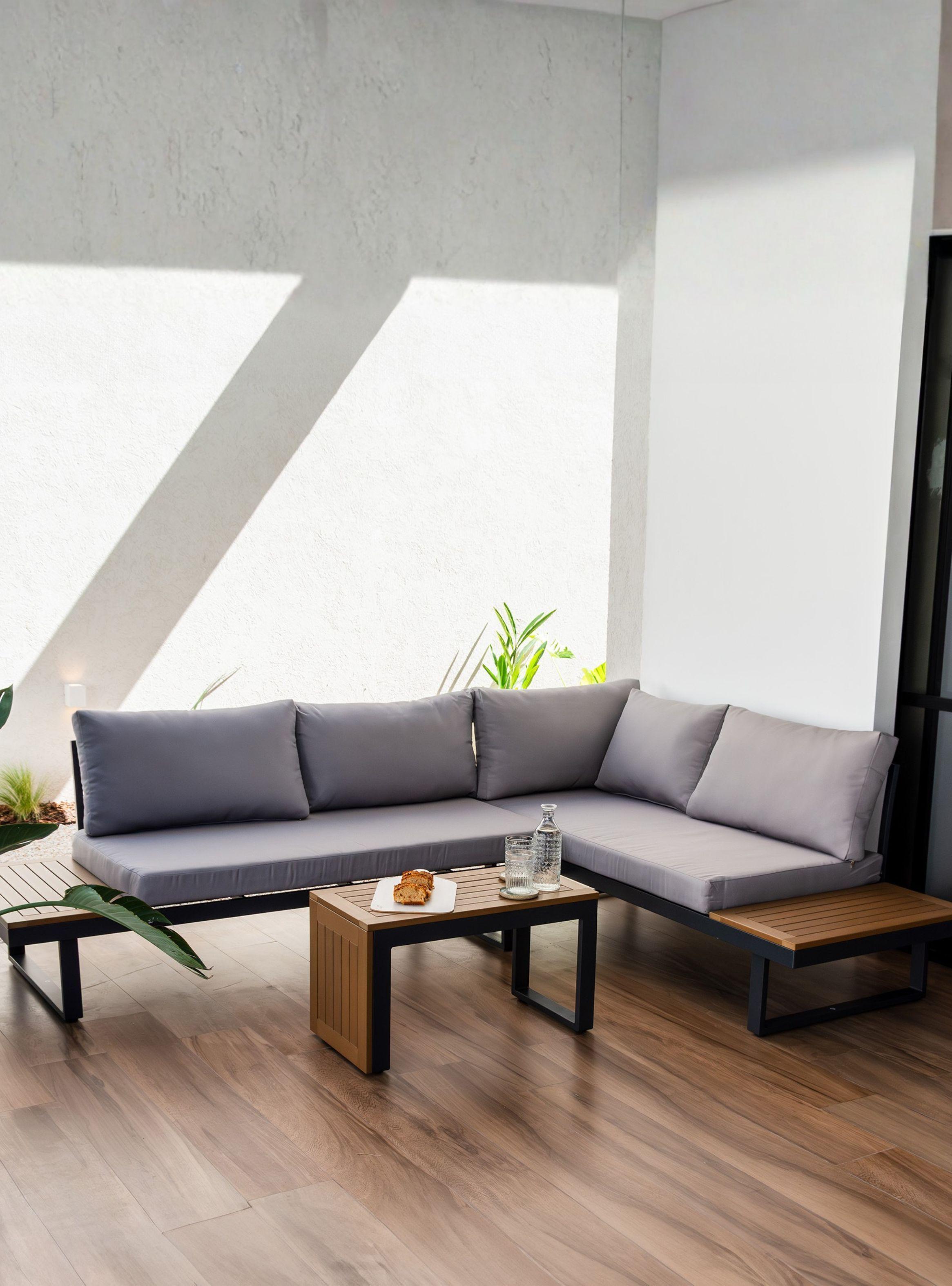 Juego de Terraza Saigon Relan Living Exterior Mesa Sofá Seccional-7