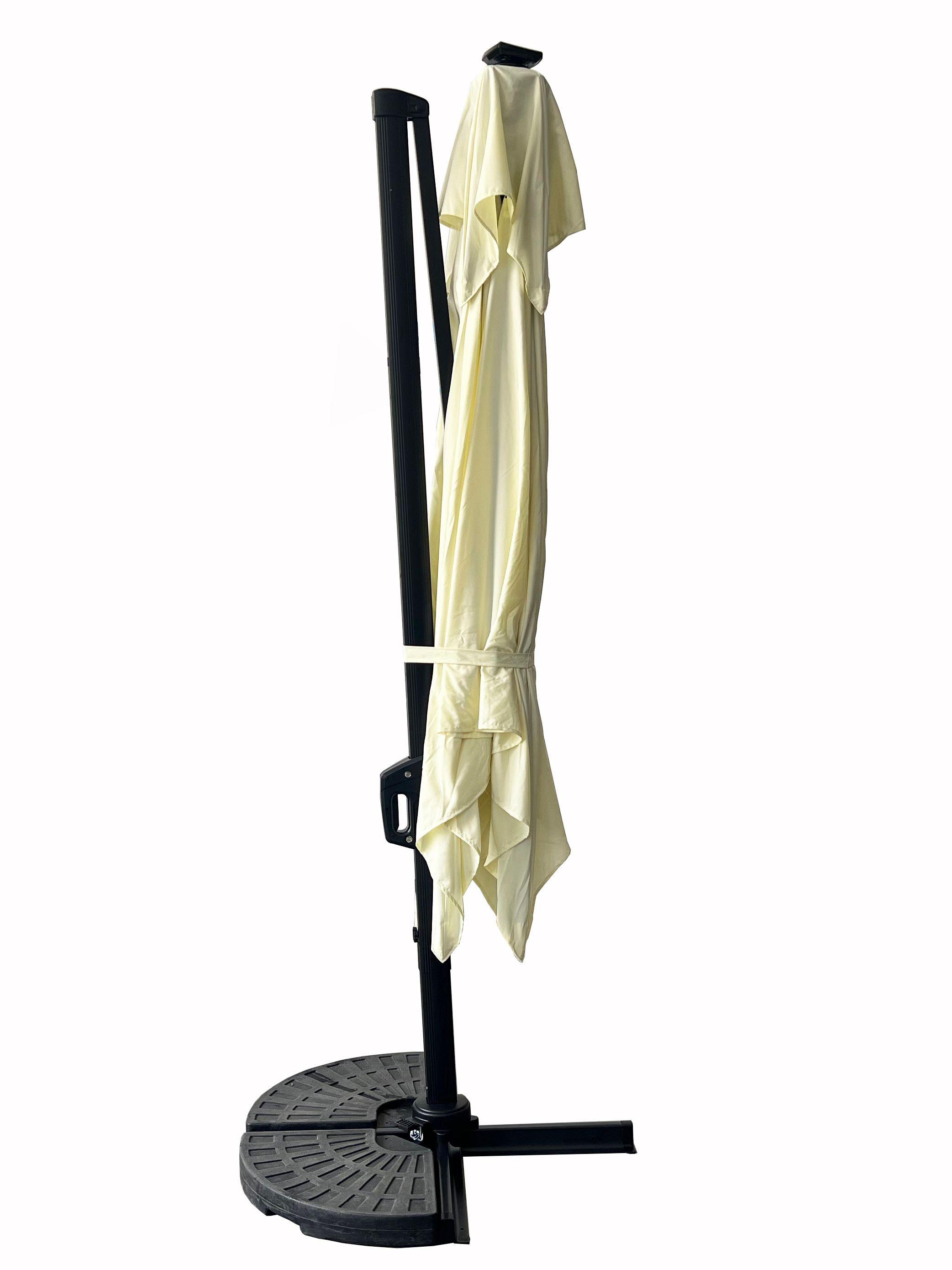 Quitasol Reforzado con Base Relan Bright Night Luces 300cm-6