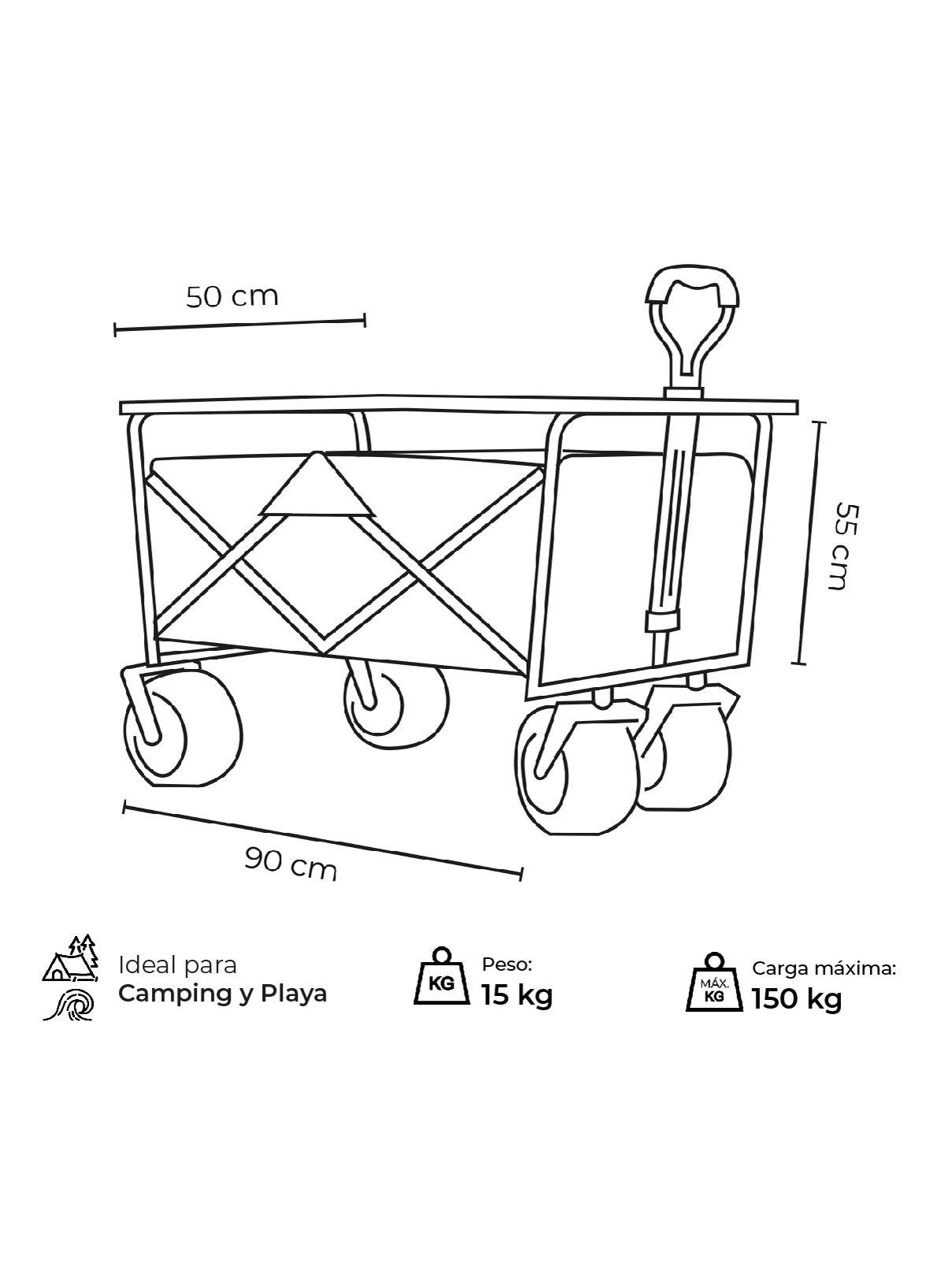 Carro Convertible en Mesa Kano Table Wagon Plegable Outdoor-3