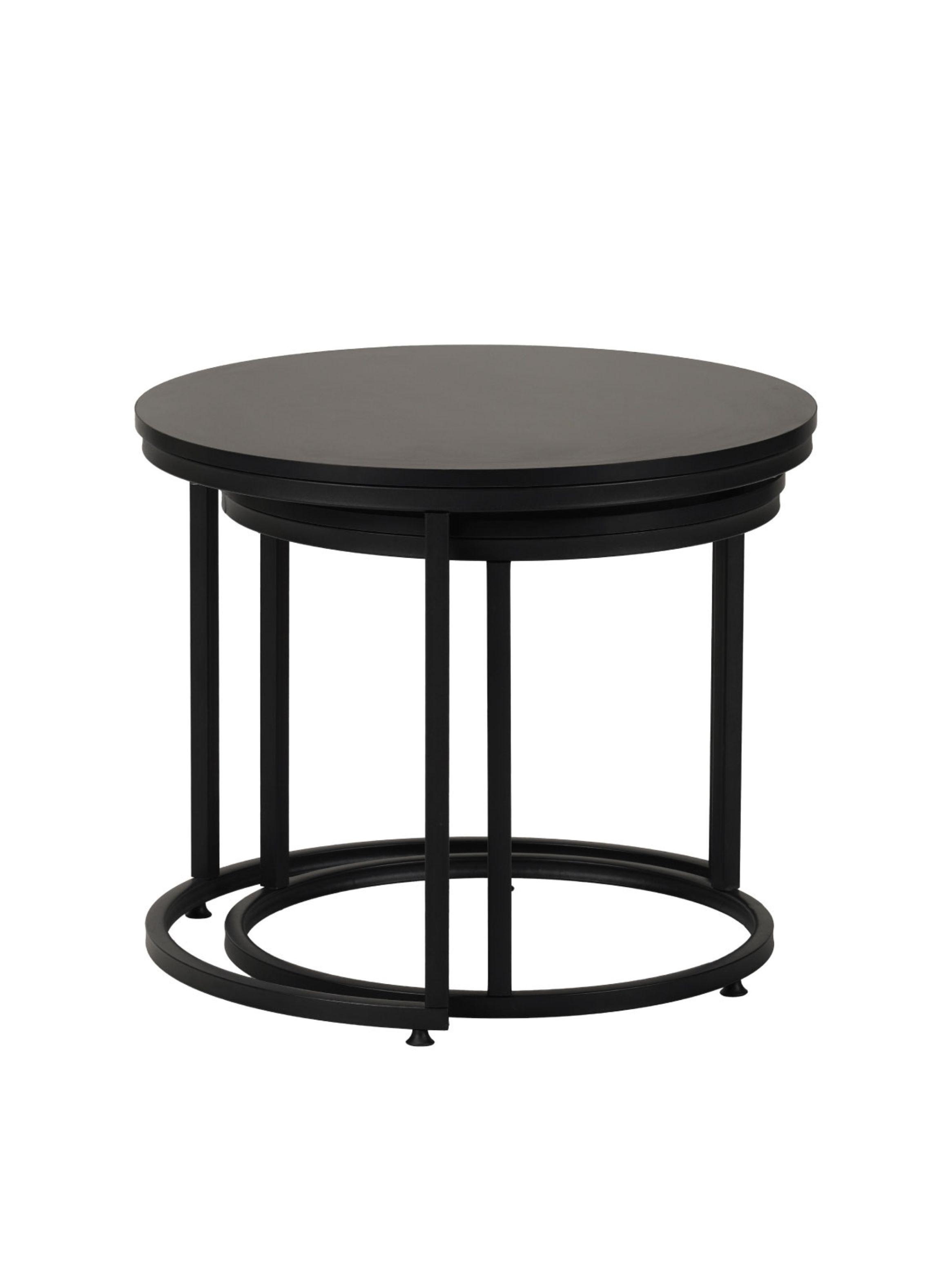 Set 2 Mesas de Centro Core Relan Redondas Encastrables-3