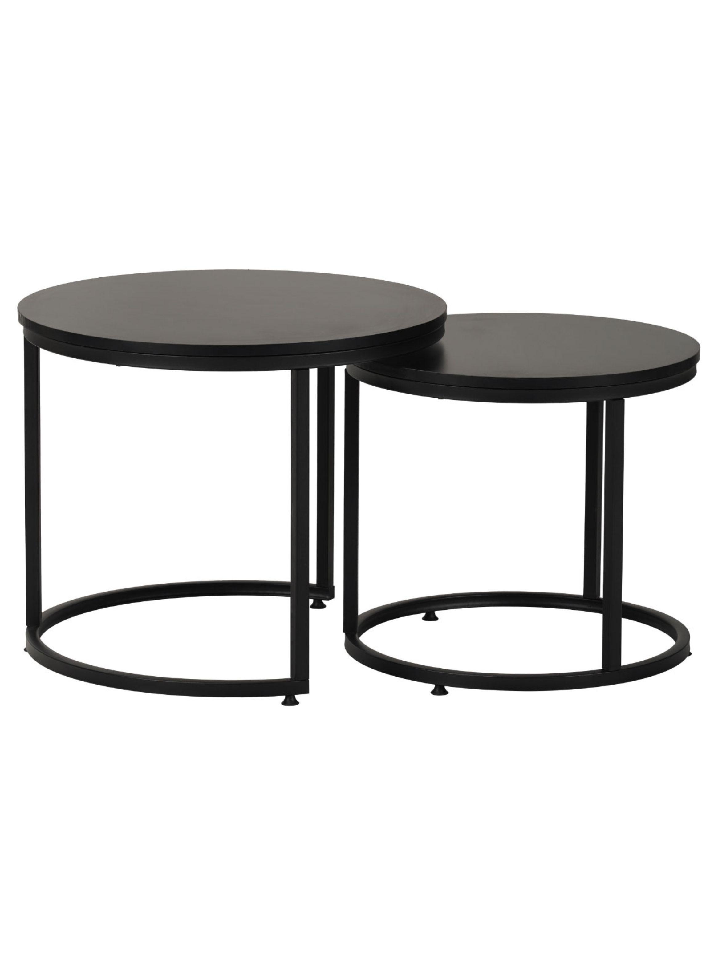 Set 2 Mesas de Centro Core Relan Redondas Encastrables-4