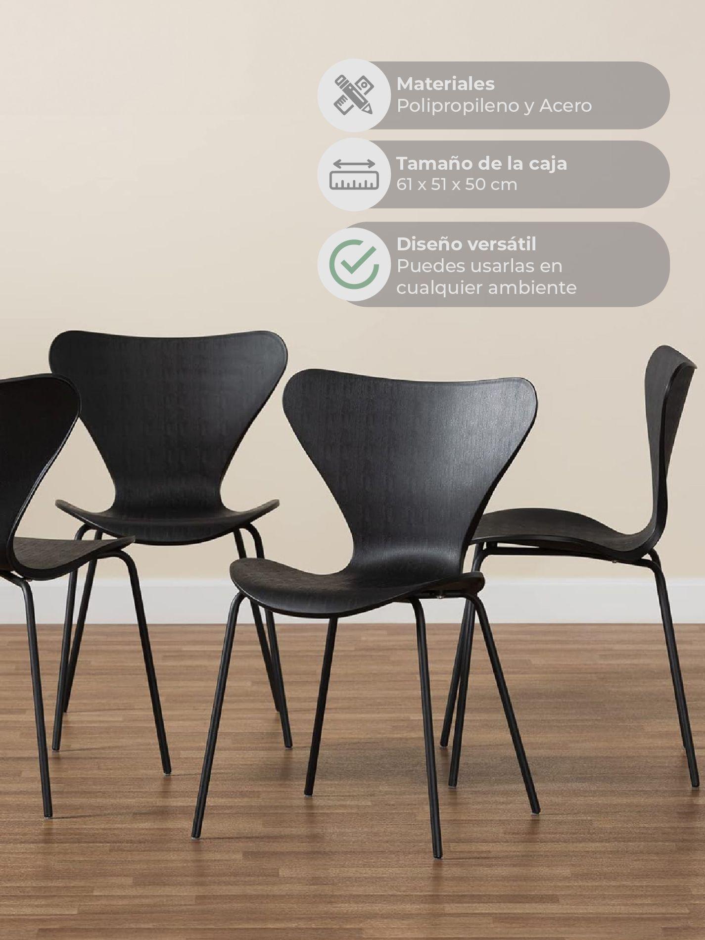 Set de 4 Sillas Curvas de Comedor Top Living Belica-2