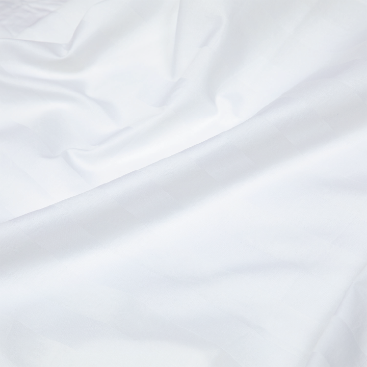 Juego de Sábanas Rayadas 600 Hilos Blanco 1,5 Plazas Relan-3
