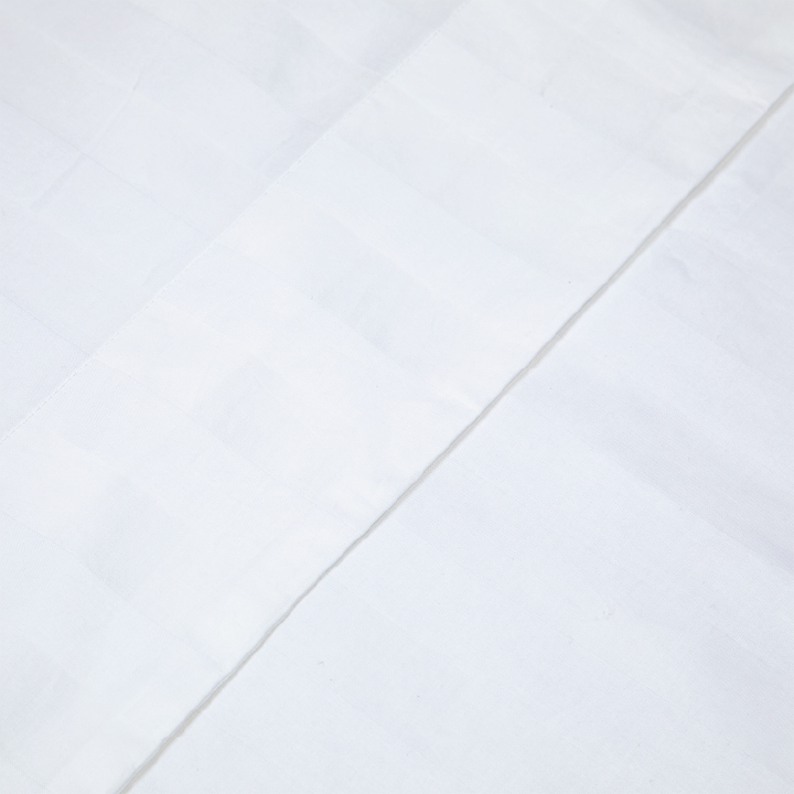 Juego de Sábanas Rayadas 600 Hilos Blanco 1,5 Plazas Relan-4