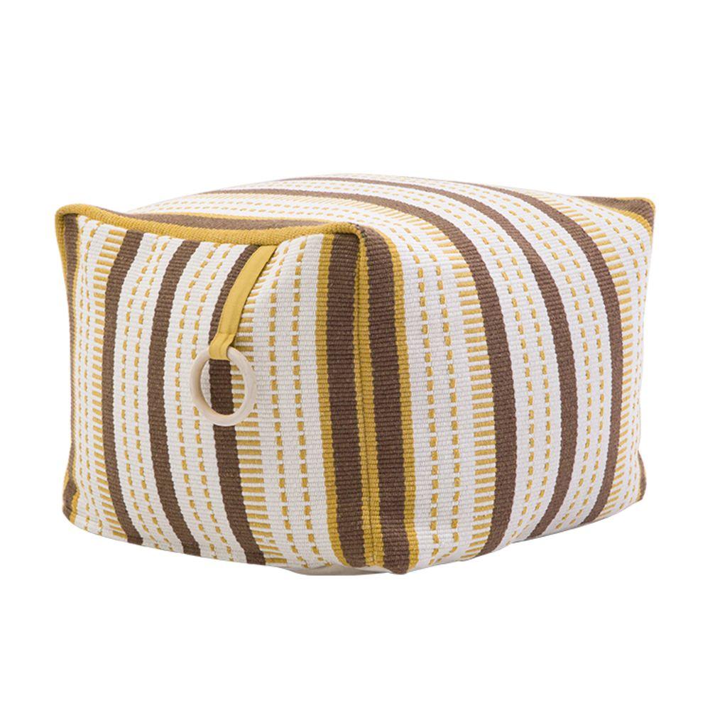 Pouf / Puff Cubo Líneas Tejido 40 x 40 cm Relan-0