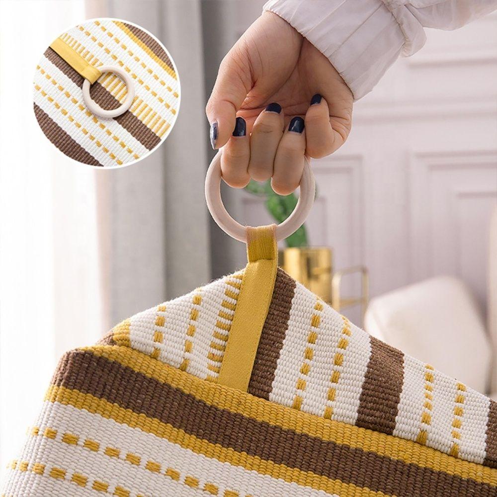 Pouf / Puff Cubo Líneas Tejido 40 x 40 cm Relan-6