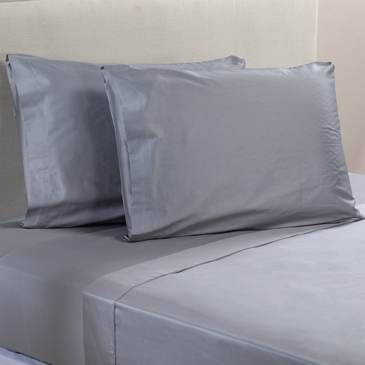 Juego de Sábanas 300 Hilos Gris Queen Relan-1