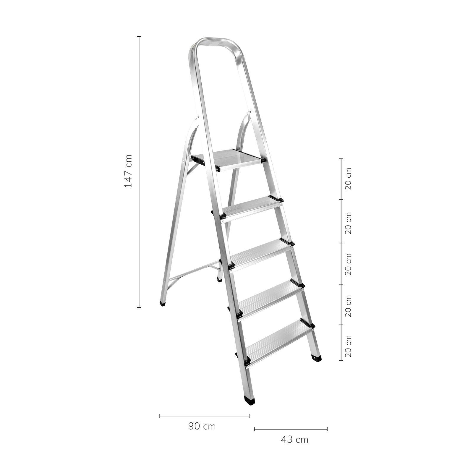 Escalera Plegable Relan de Aluminio 5 Peldaños-2