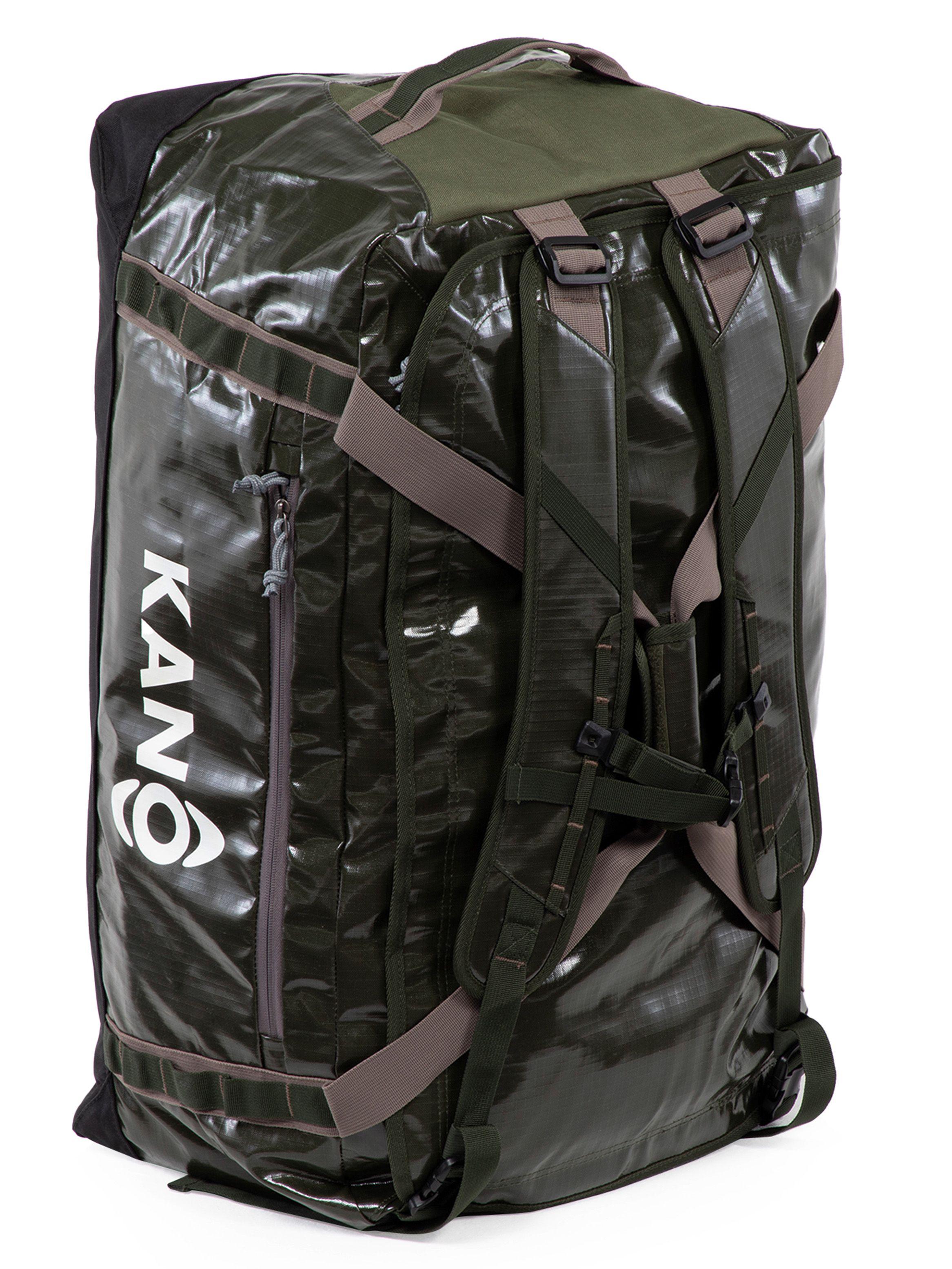 Bolso Mochila Impermeable Verde Kano Outdoor 80L Plegable-5