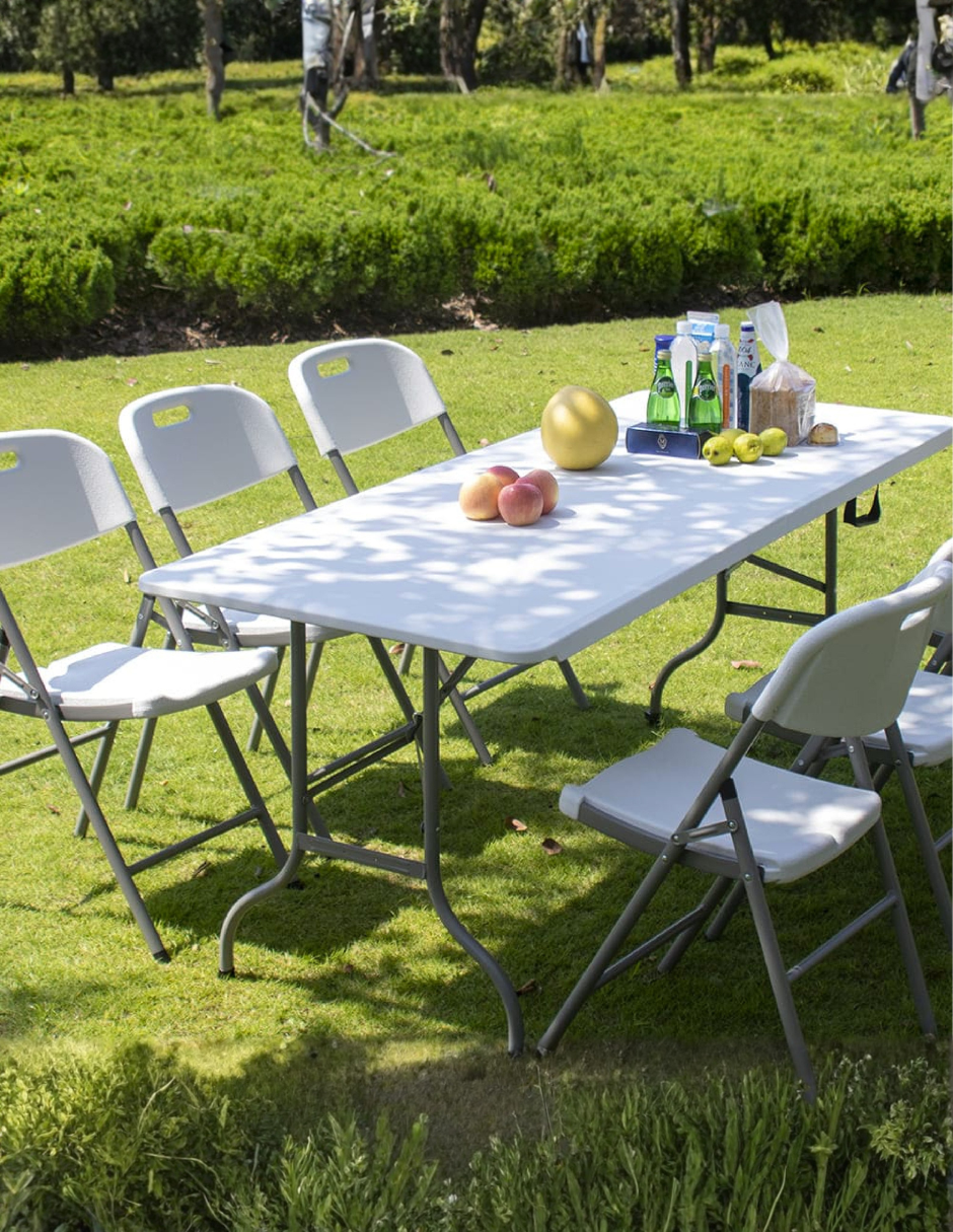 Mesa Plegable 180 cm Kano Maleta Para Camping y Picnic Portátil-1