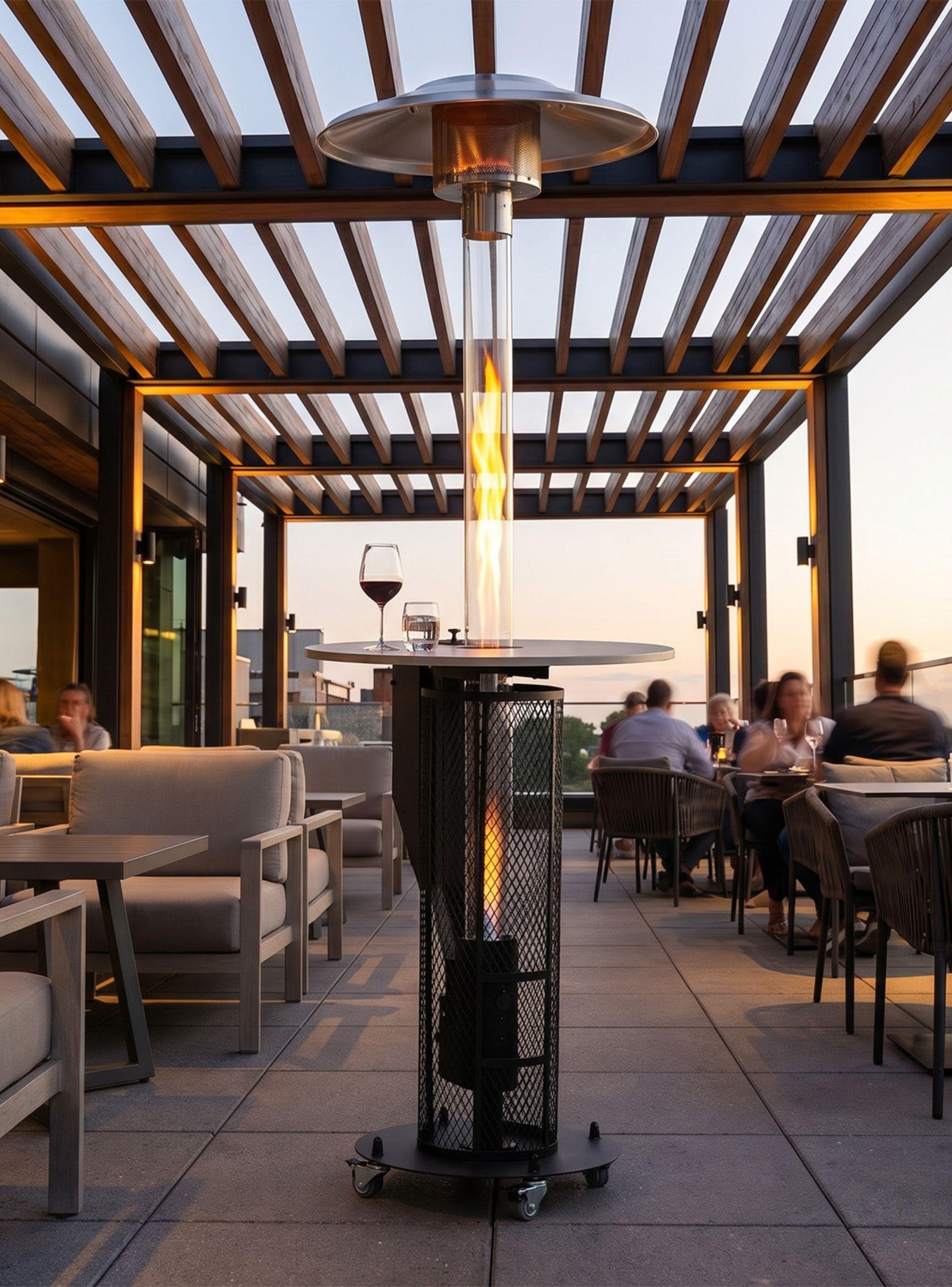 Estufa a Pellet Exterior Cinder Patio Terraza Relan-1