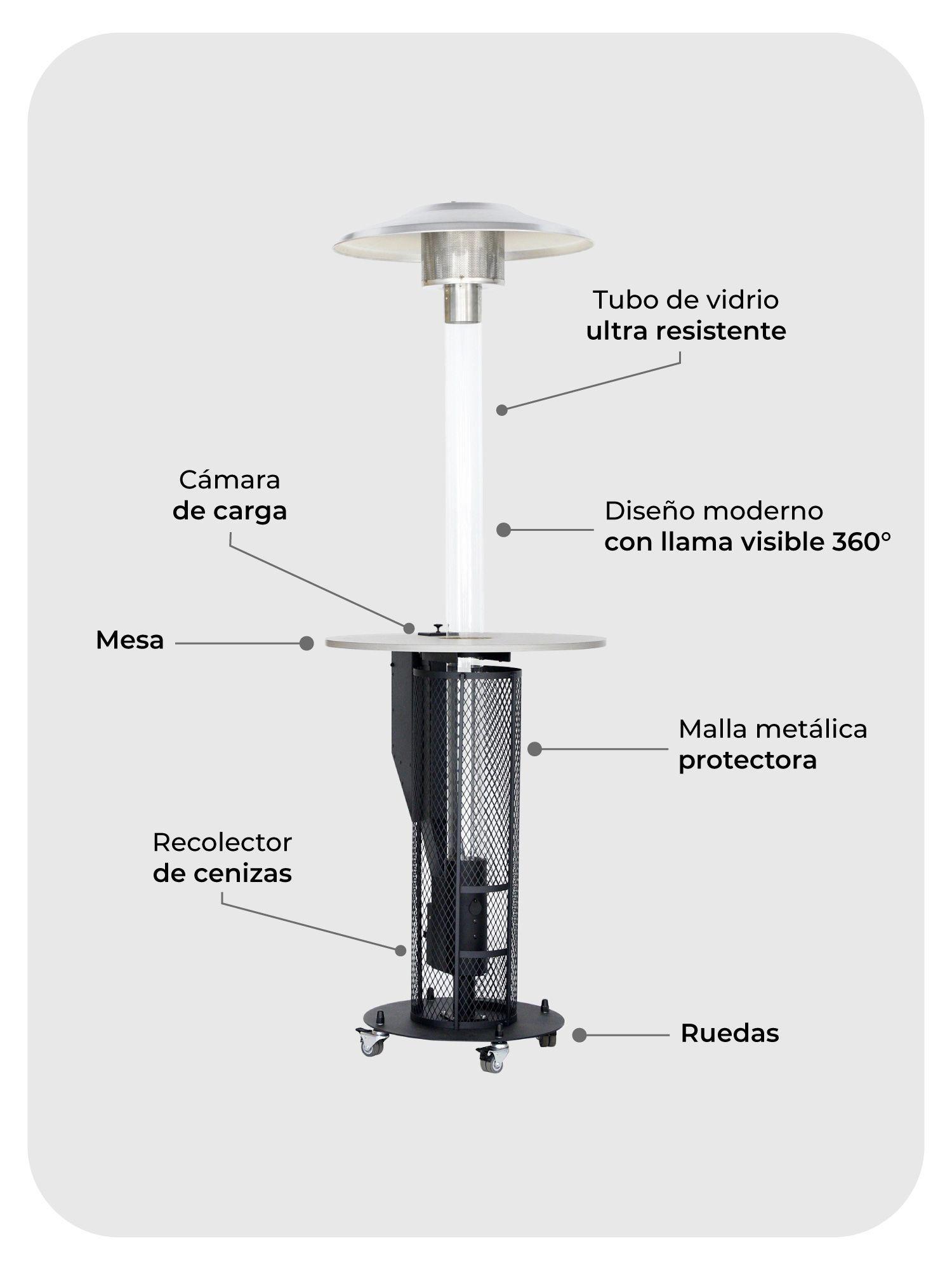 Estufa a Pellet Exterior Cinder Patio Terraza Relan-5