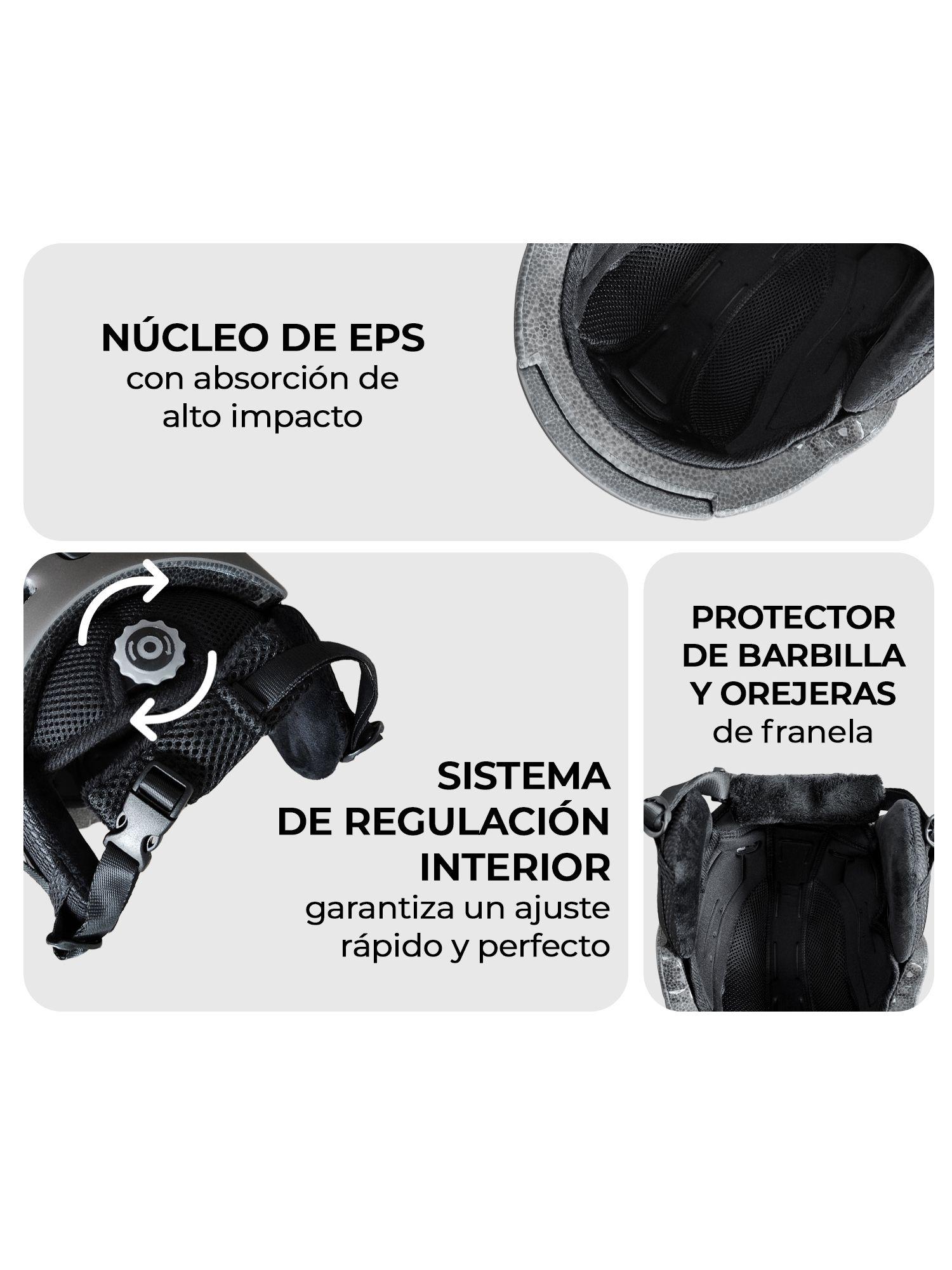 Casco De Ski y Snowboard Kano Patrol Gris Ajustable-6