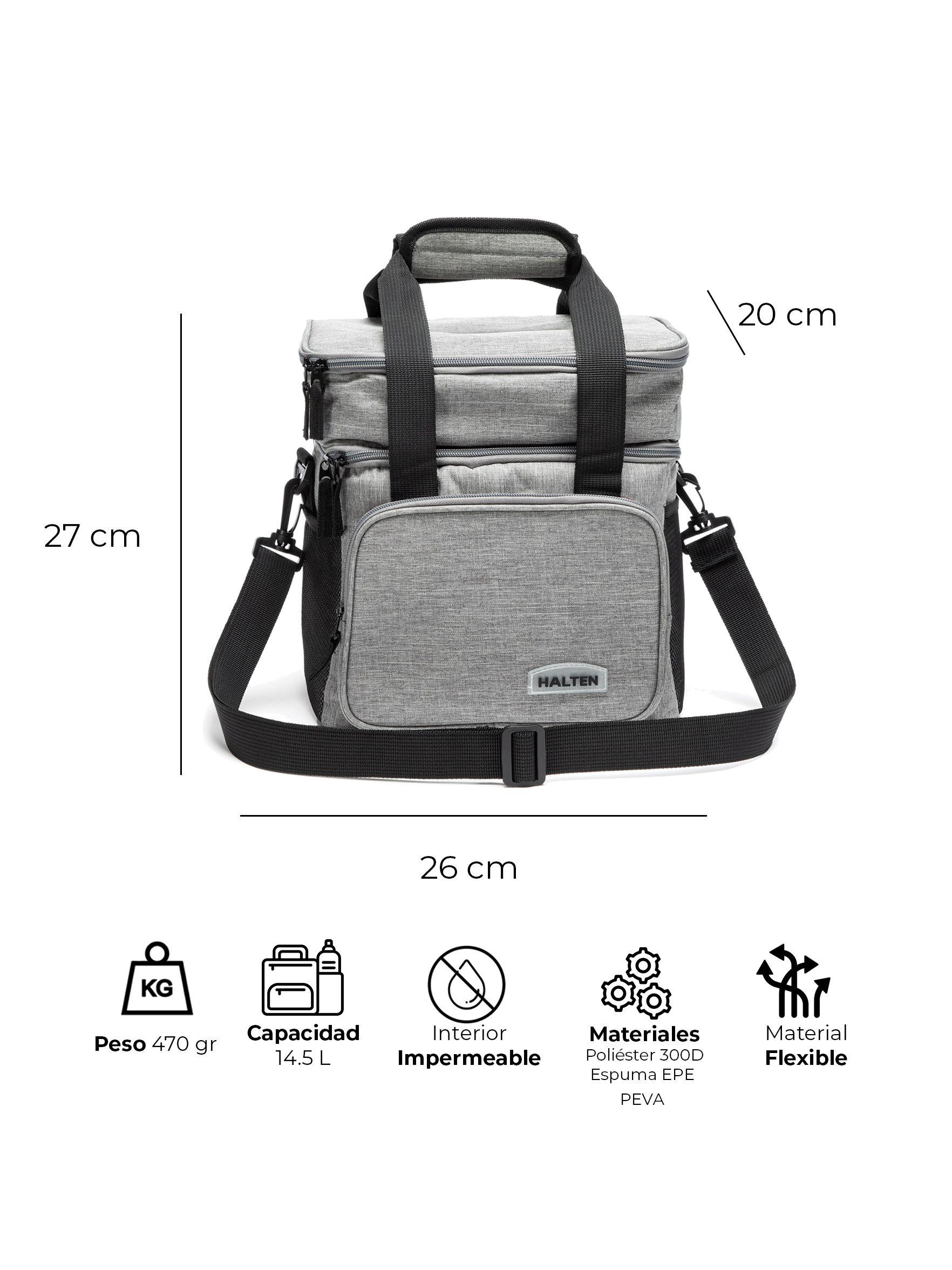 Lonchera Térmica Halten 14Lts Dos Compartimentos Lunch Bag-3