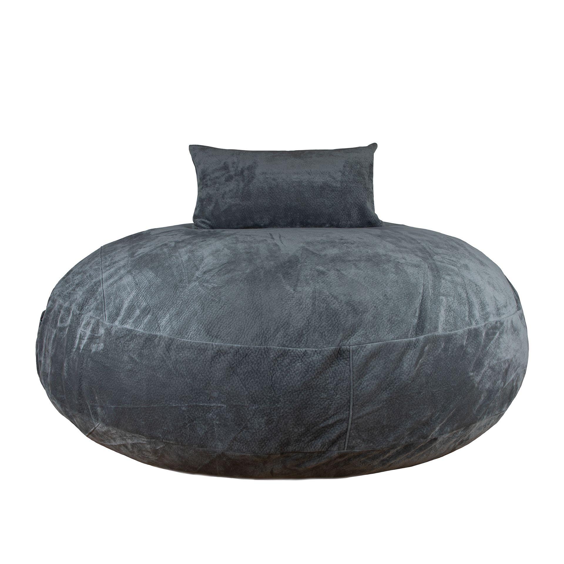 Sillón Pouf Piso Gris Claro / Pouf Relan-0