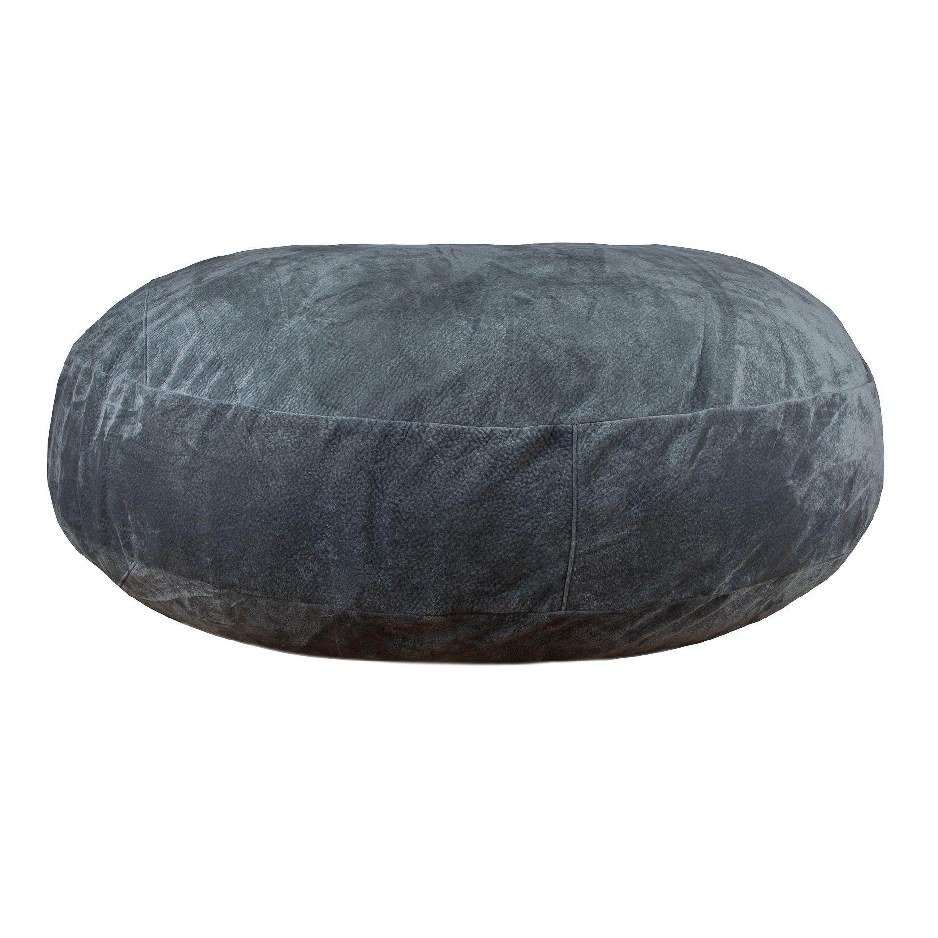 Sillón Pouf Piso Gris Claro / Pouf Relan-1