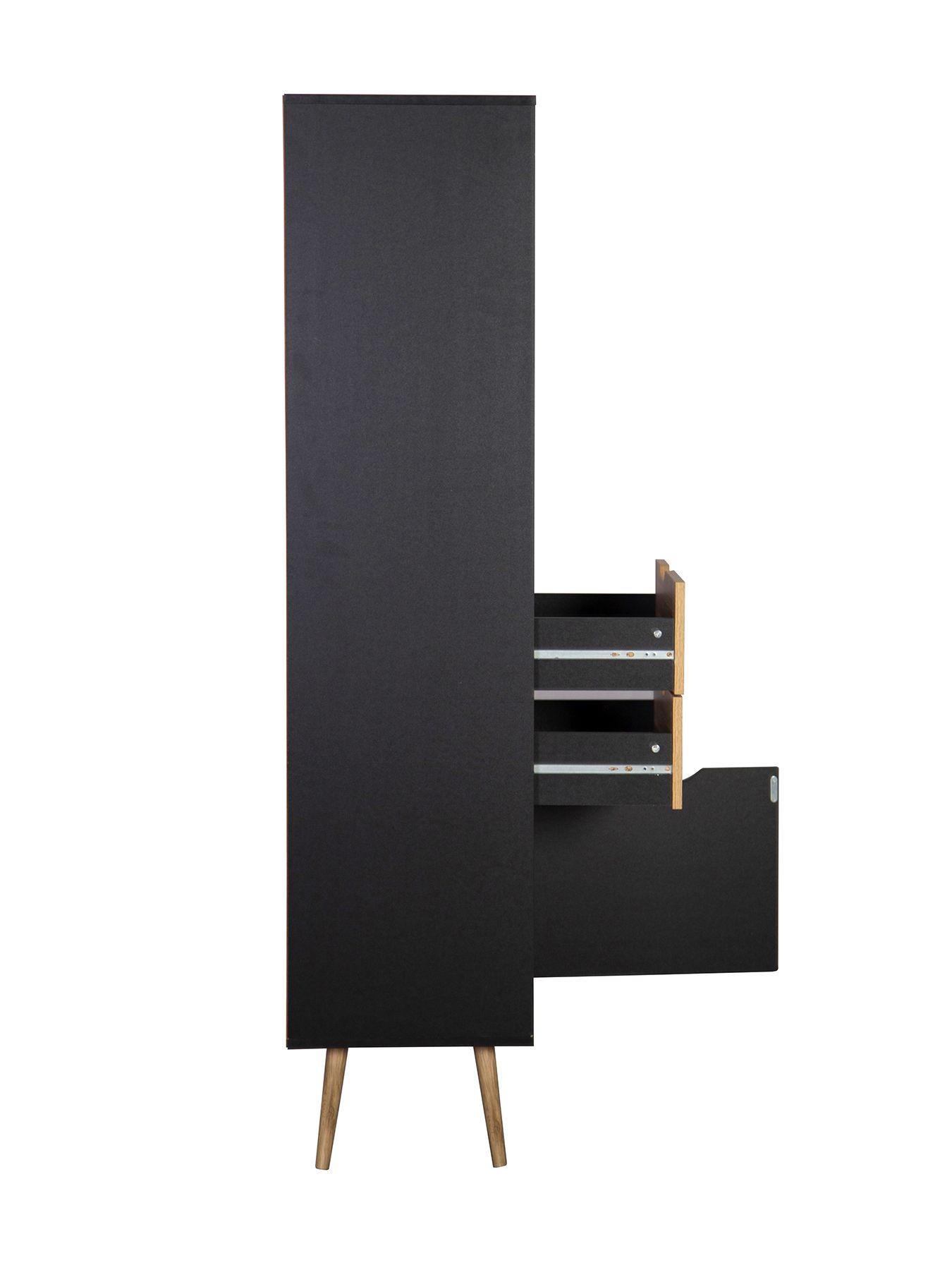 Estante Librero Top Living Gotemburgo Black Nórdico con Cajones-8