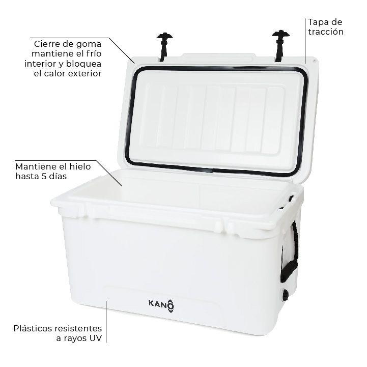 Cooler Nevera Rígida San Rafael 65QT Blanco Kano-3