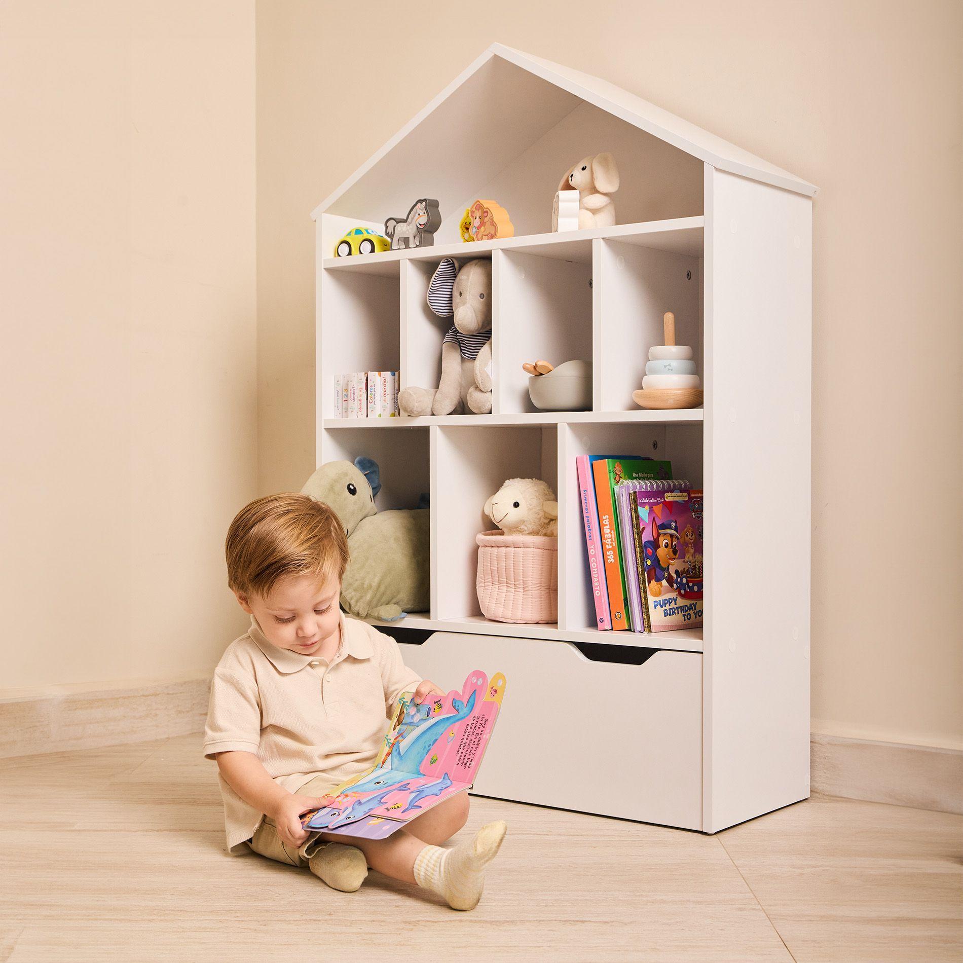 Librero Biblioteca Infantil Saga Relan con Cajon y Estantes-1