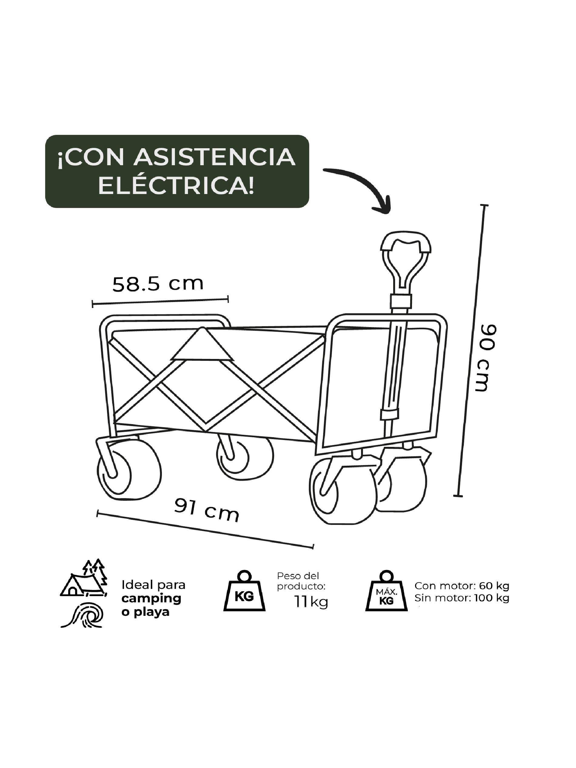 Carro Eléctrico Kano Turbo Wagon Plegable Para Camping-2