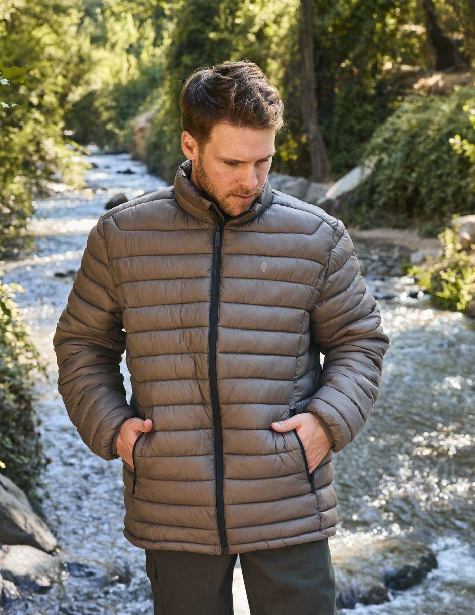 Parka Térmica Hombre Kano Villarrica Chaqueta Acolchada Taupe-1