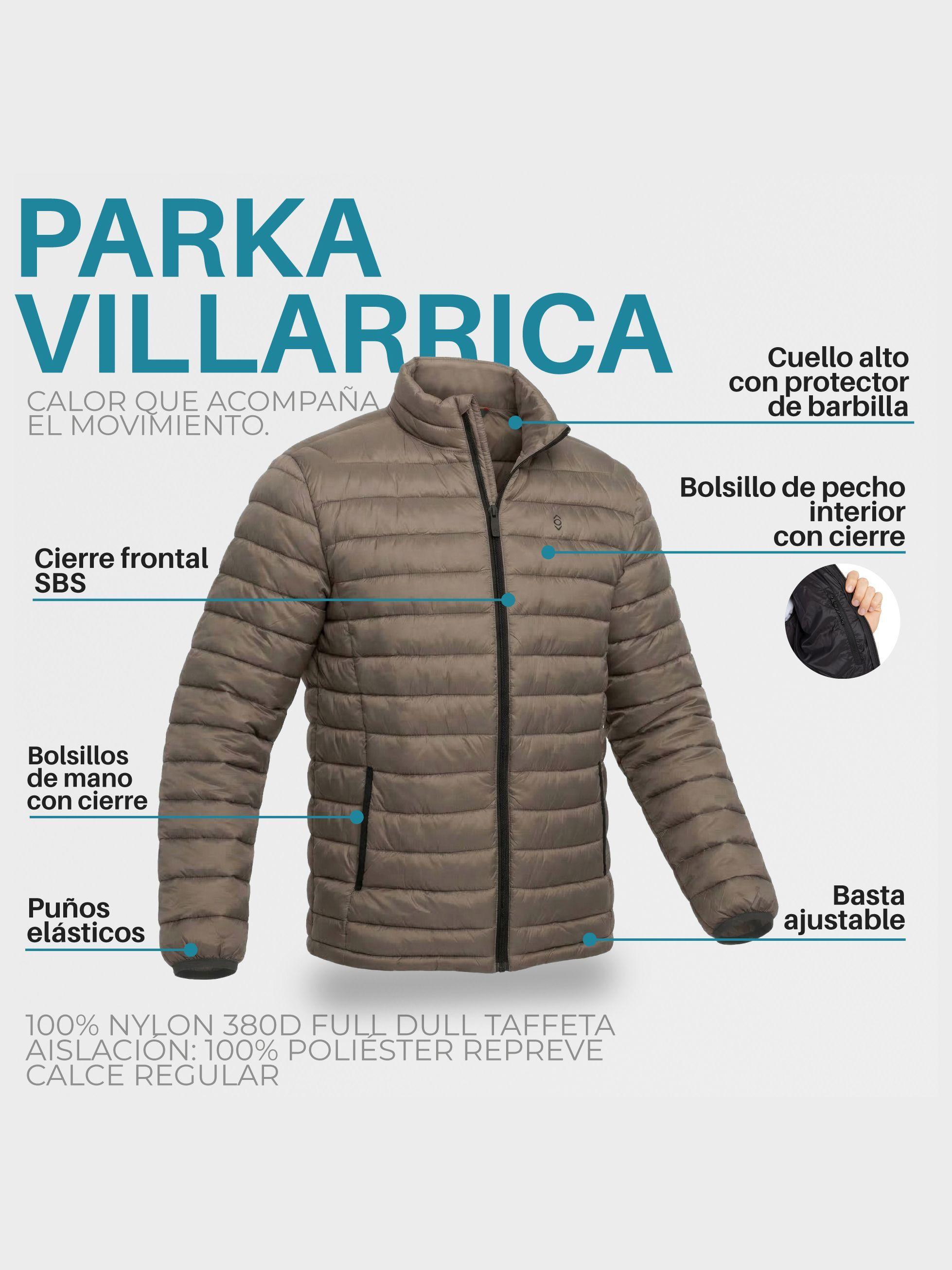 Parka Térmica Hombre Kano Villarrica Chaqueta Acolchada Taupe-2