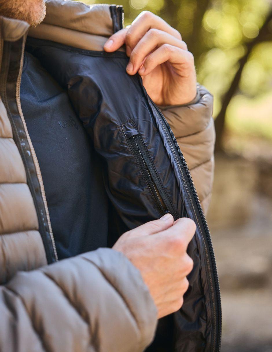 Parka Térmica Hombre Kano Villarrica Chaqueta Acolchada Taupe-9